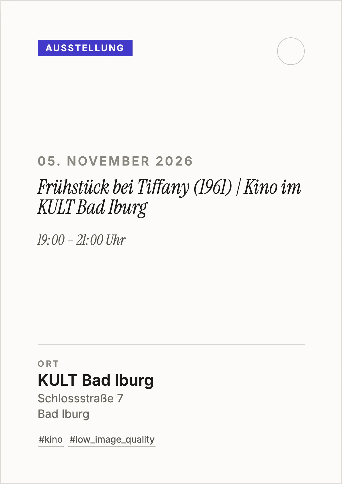 Veranstaltungsflyer