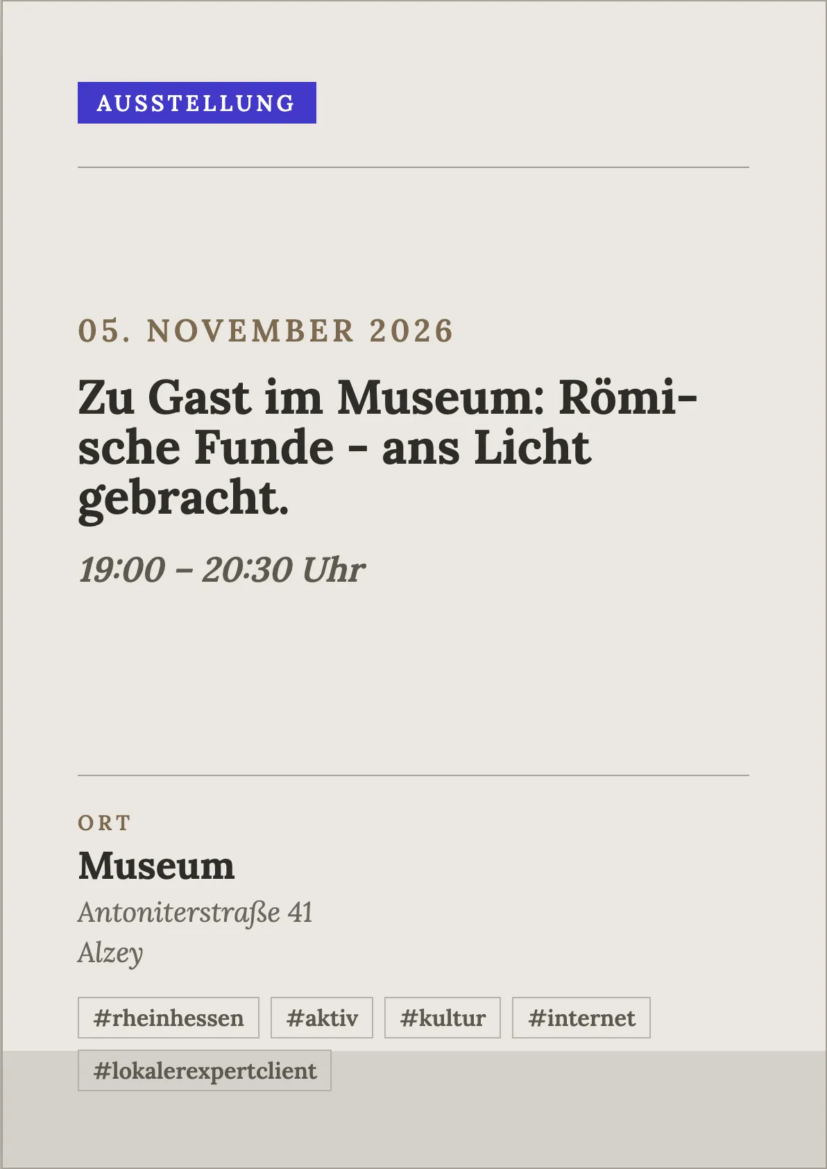 Veranstaltungsflyer
