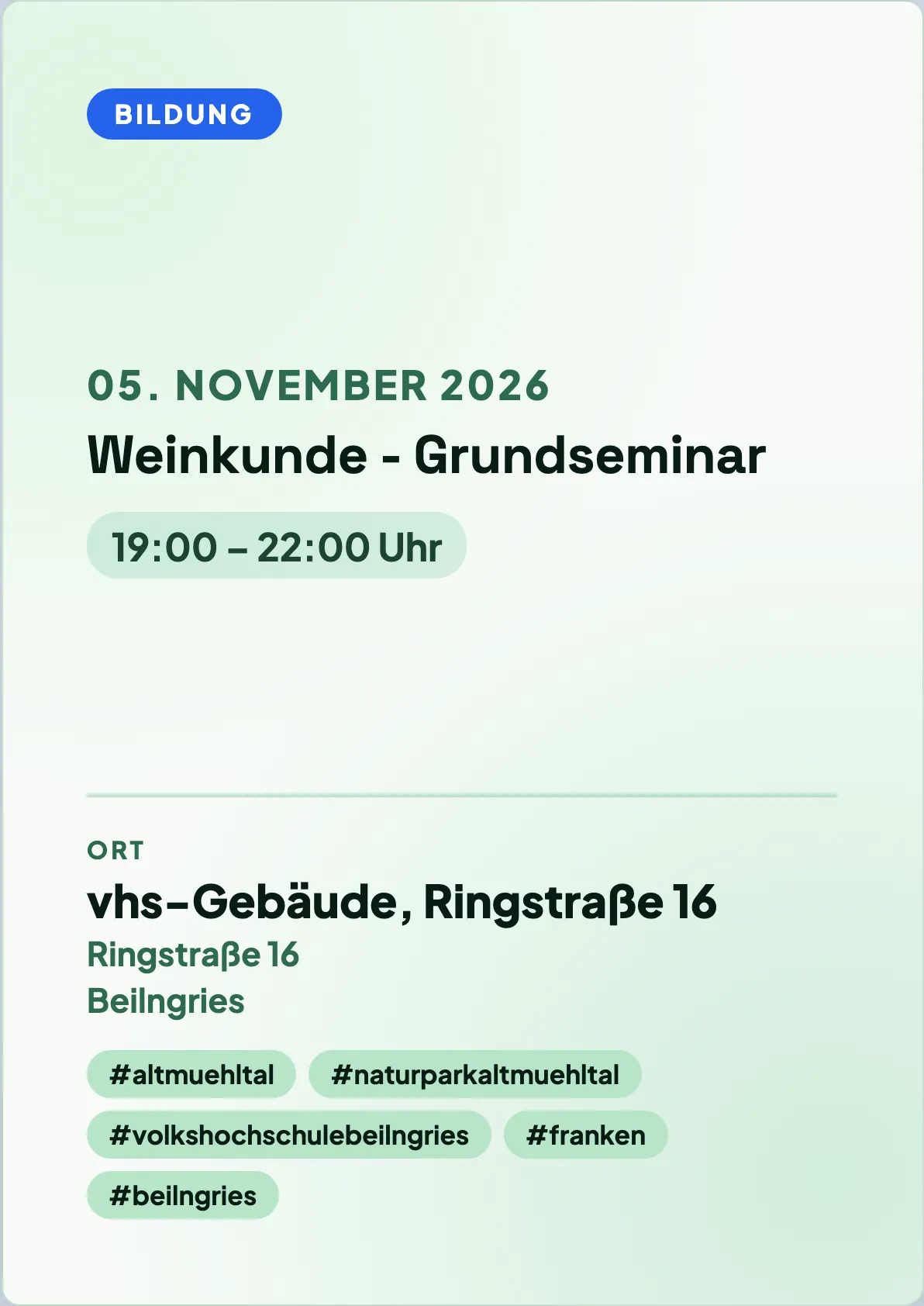 Veranstaltungsflyer