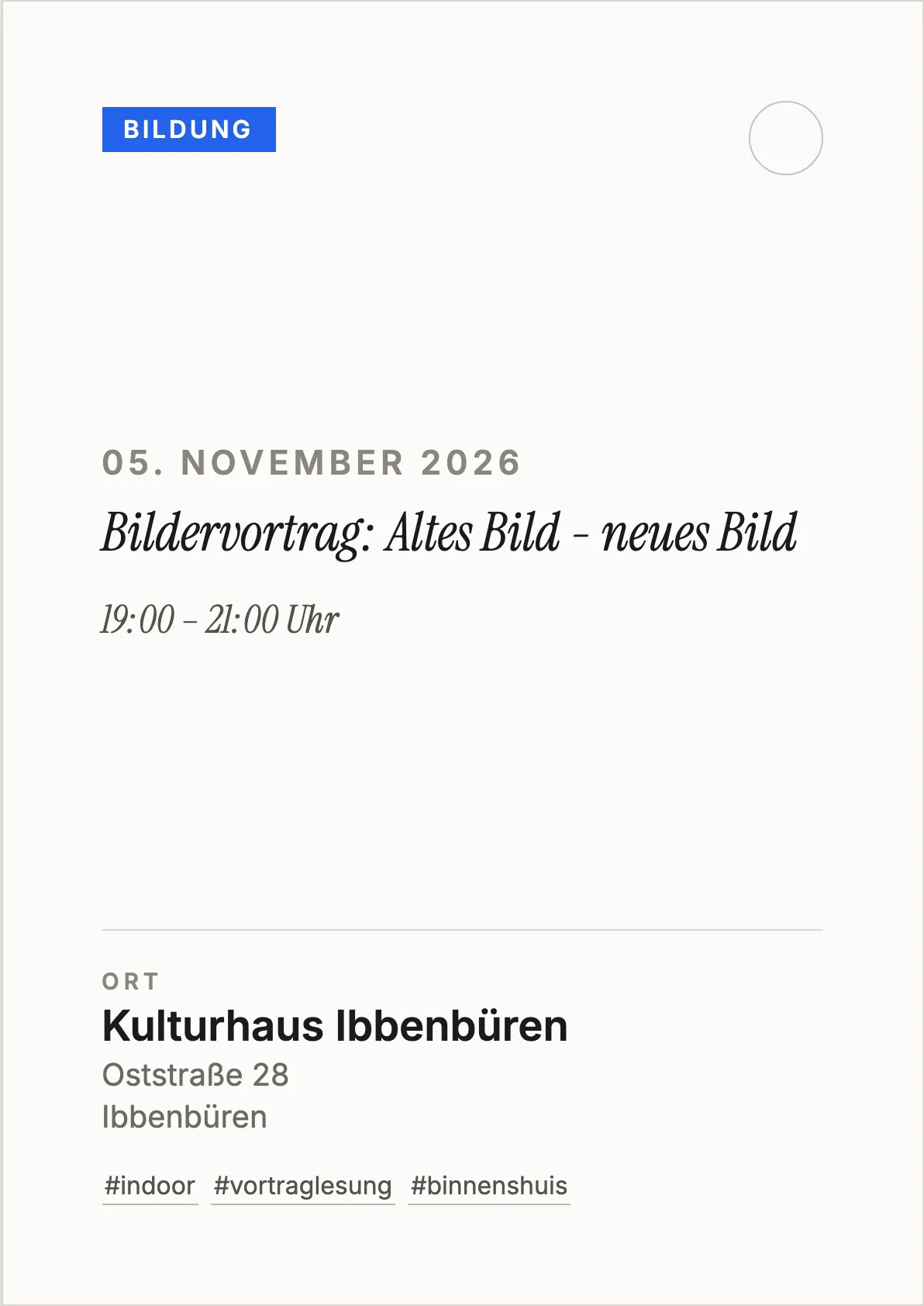 Veranstaltungsflyer