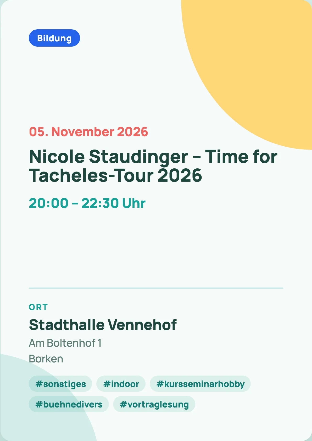 Veranstaltungsflyer