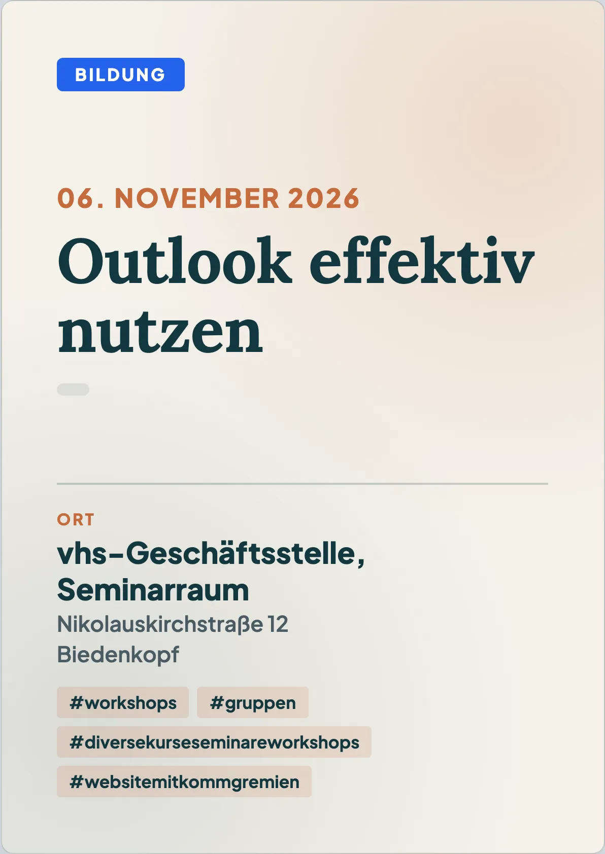 Veranstaltungsflyer
