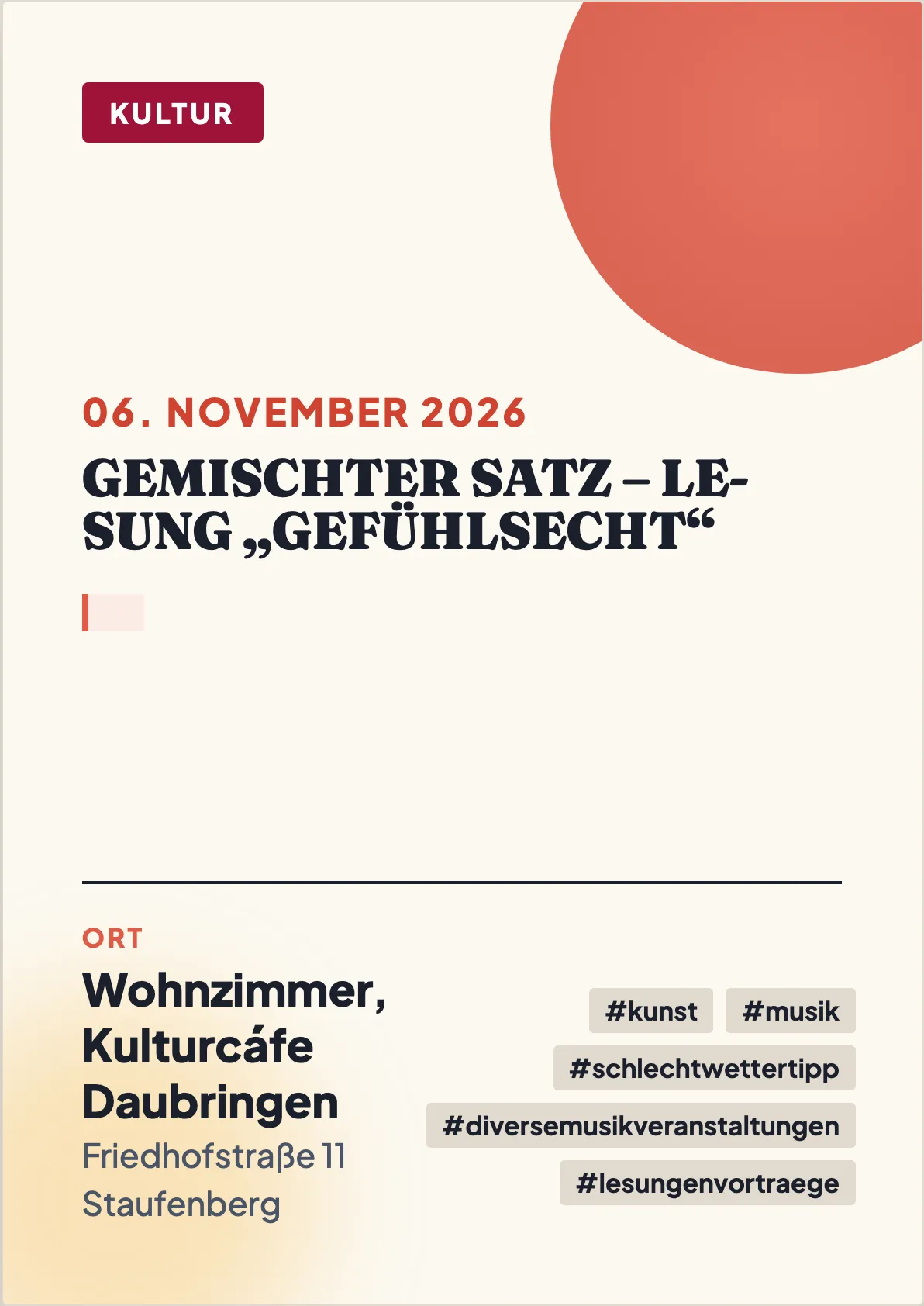 Veranstaltungsflyer