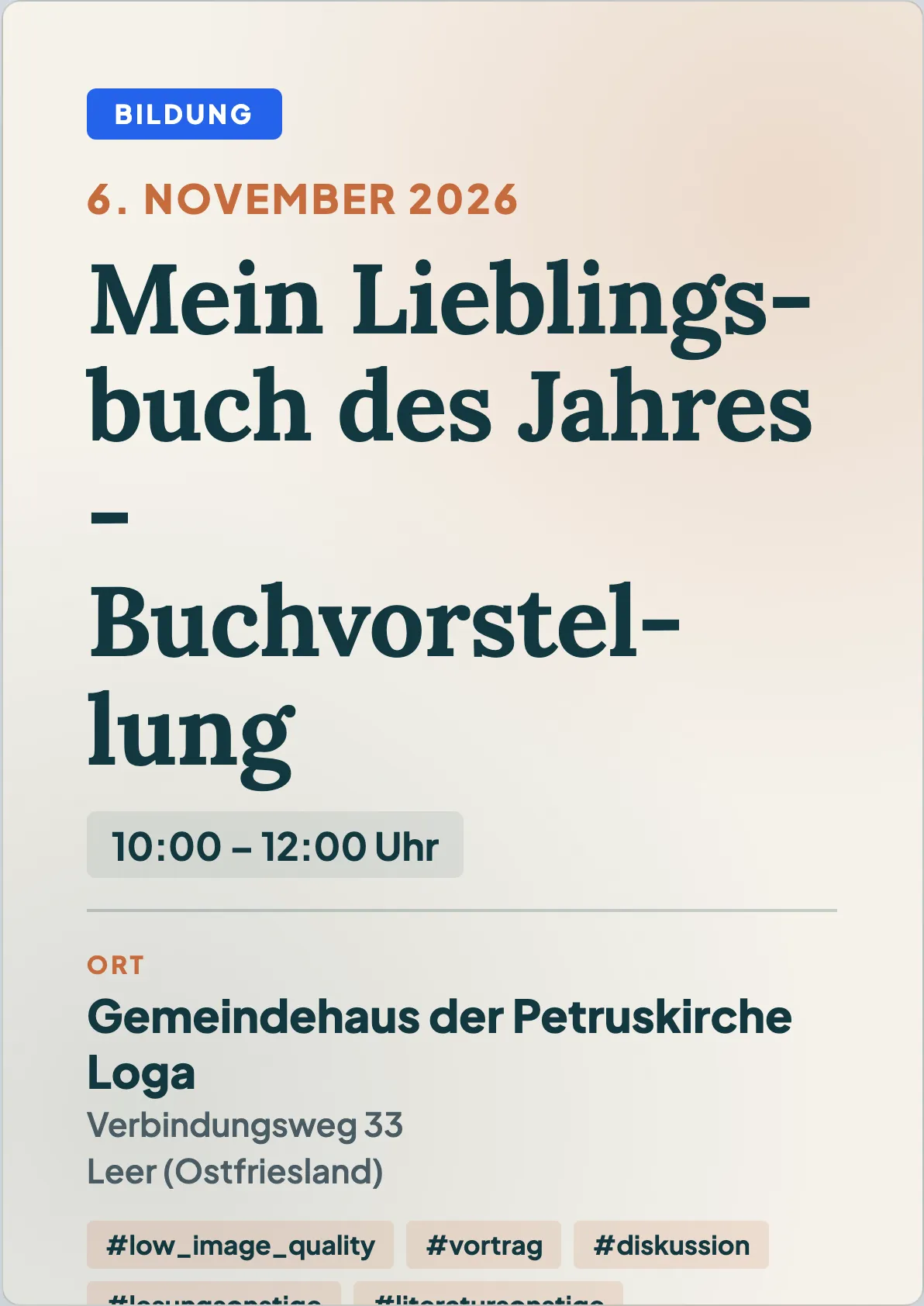 Veranstaltungsflyer