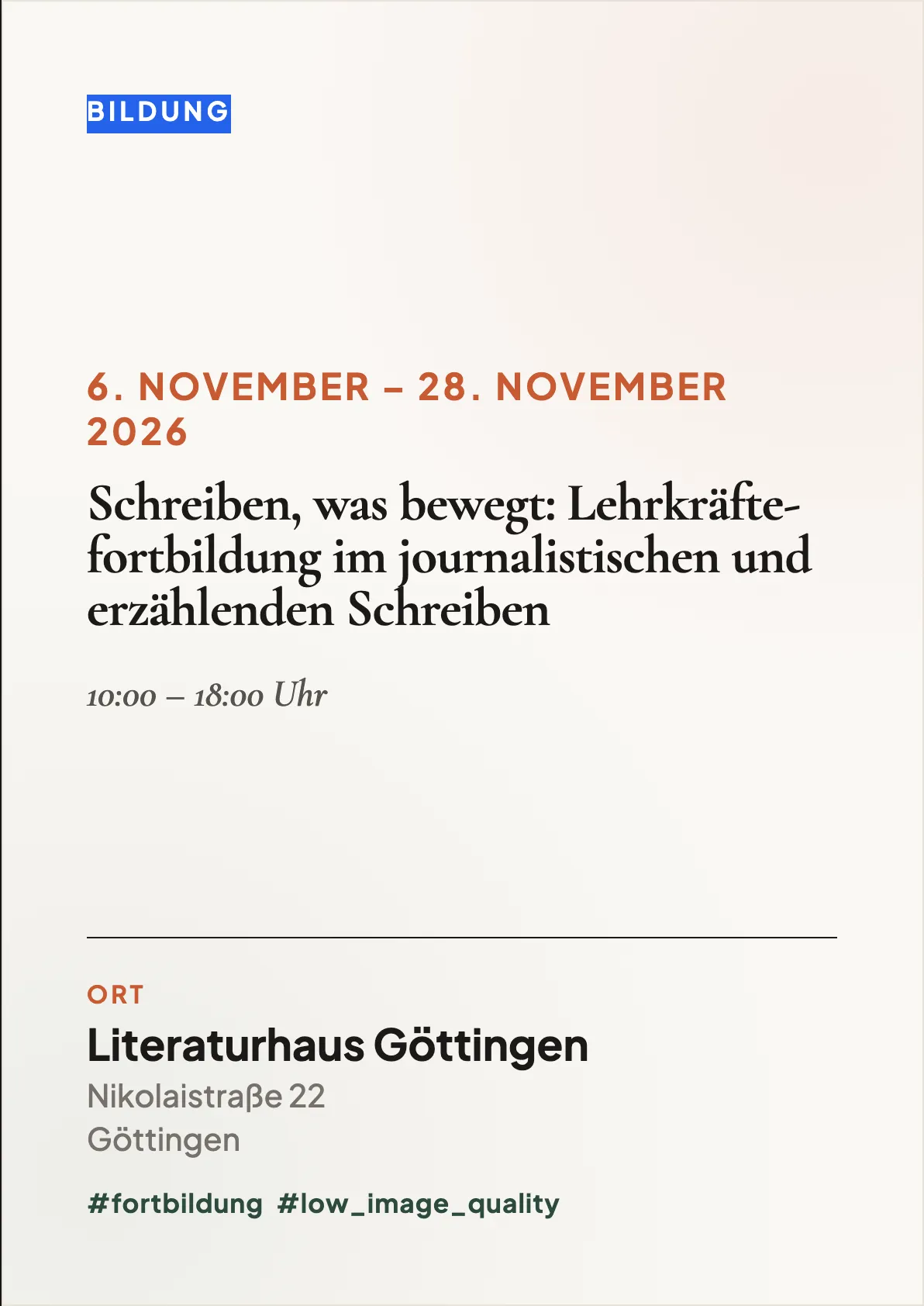 Veranstaltungsflyer