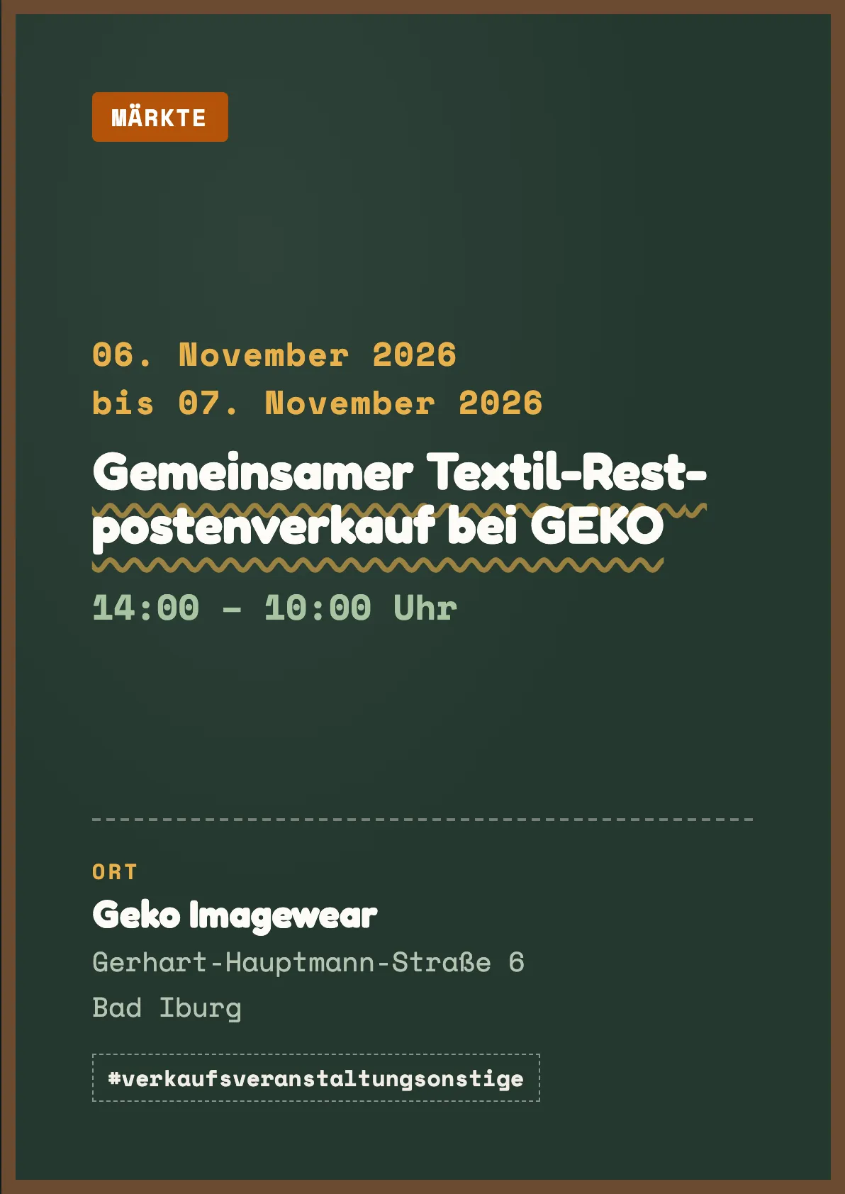 Veranstaltungsflyer