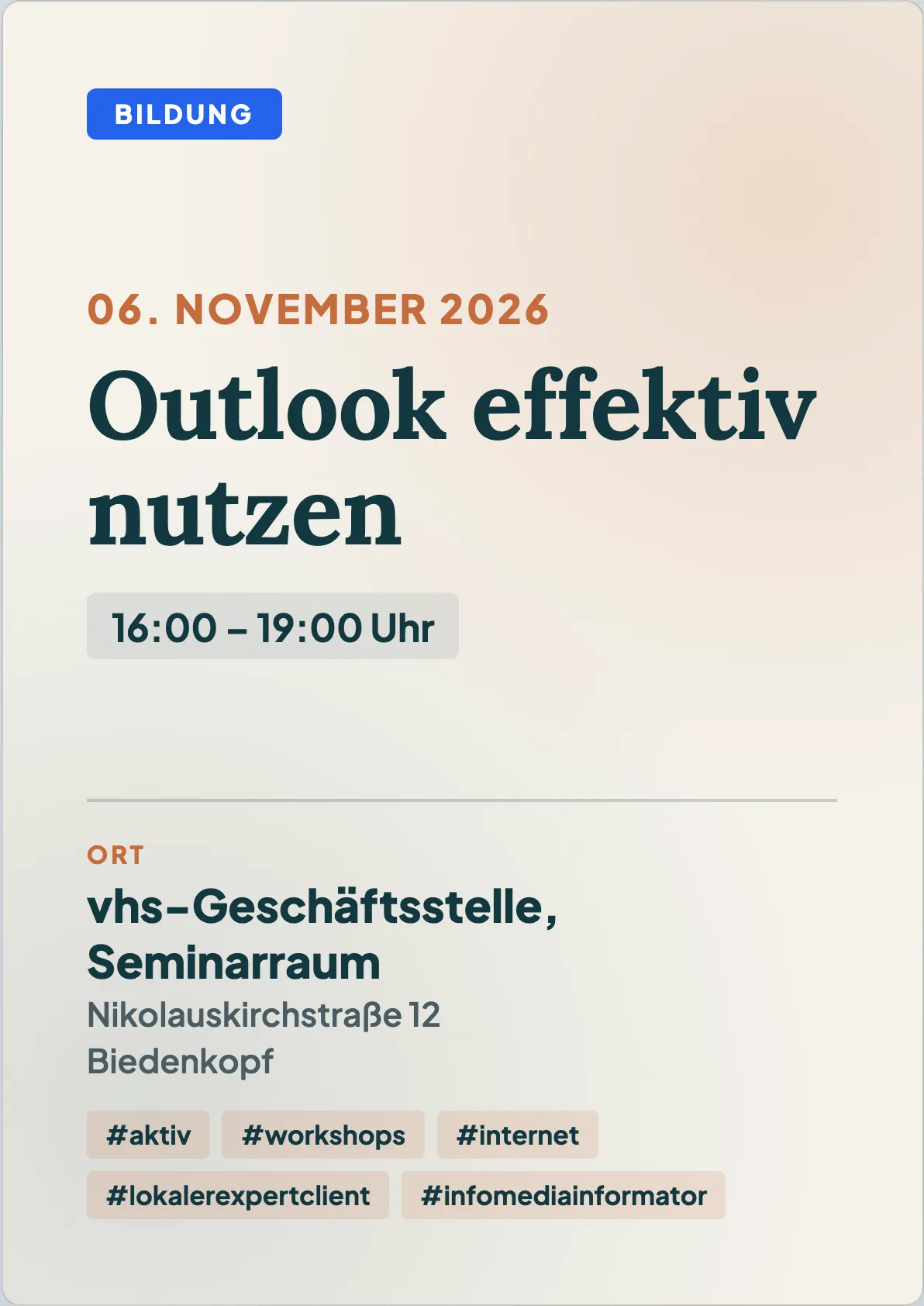 Veranstaltungsflyer