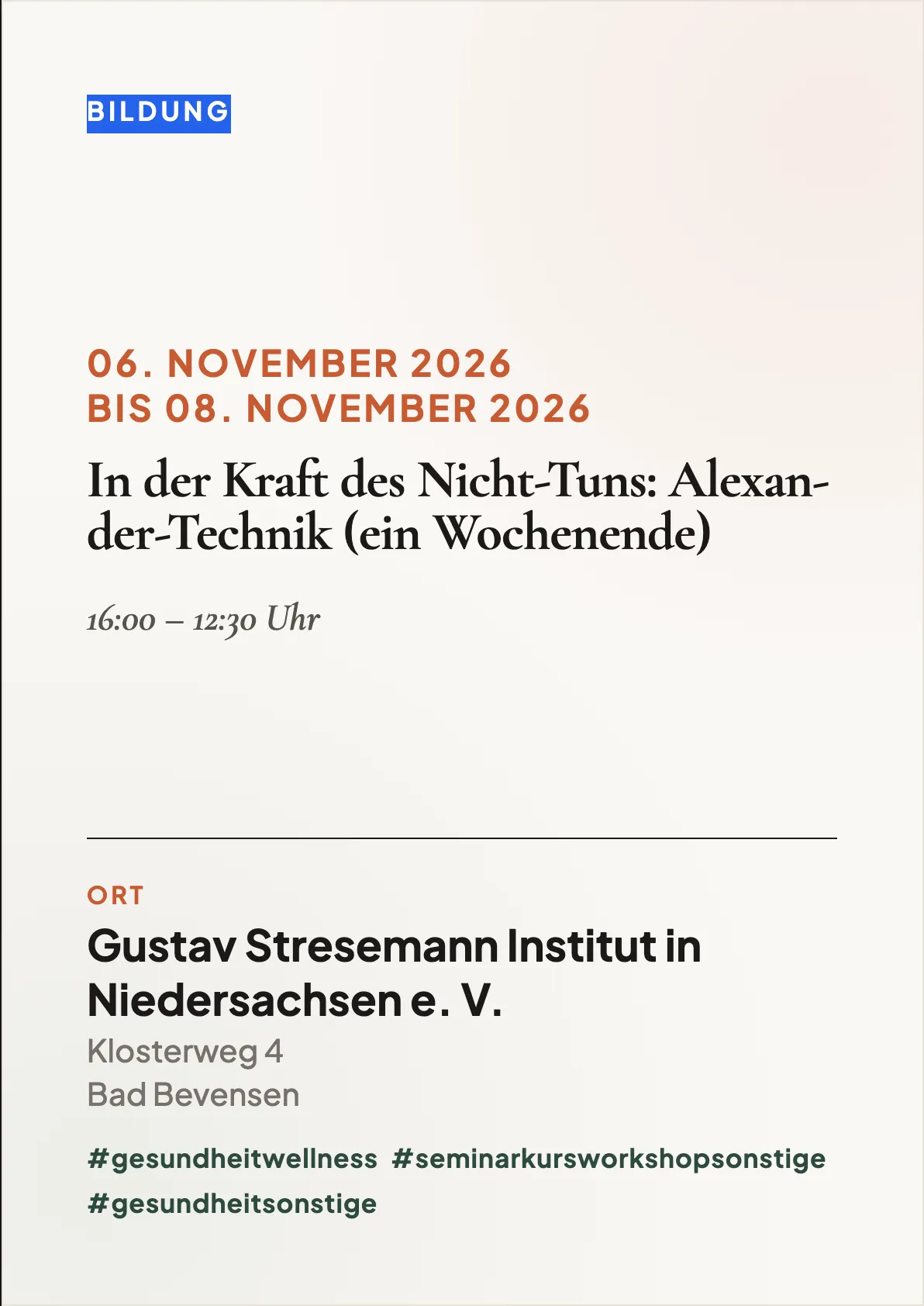 Veranstaltungsflyer