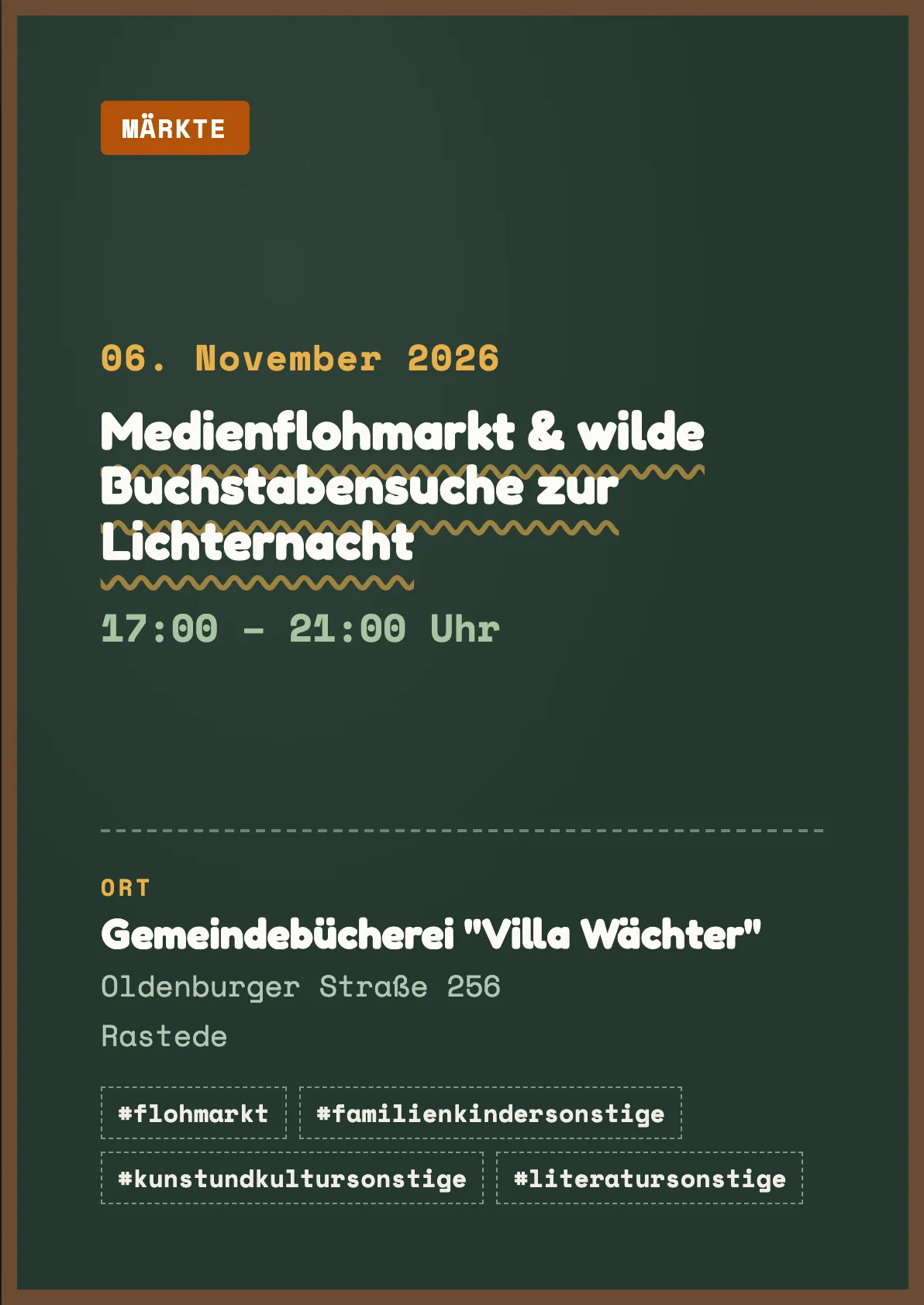 Veranstaltungsflyer