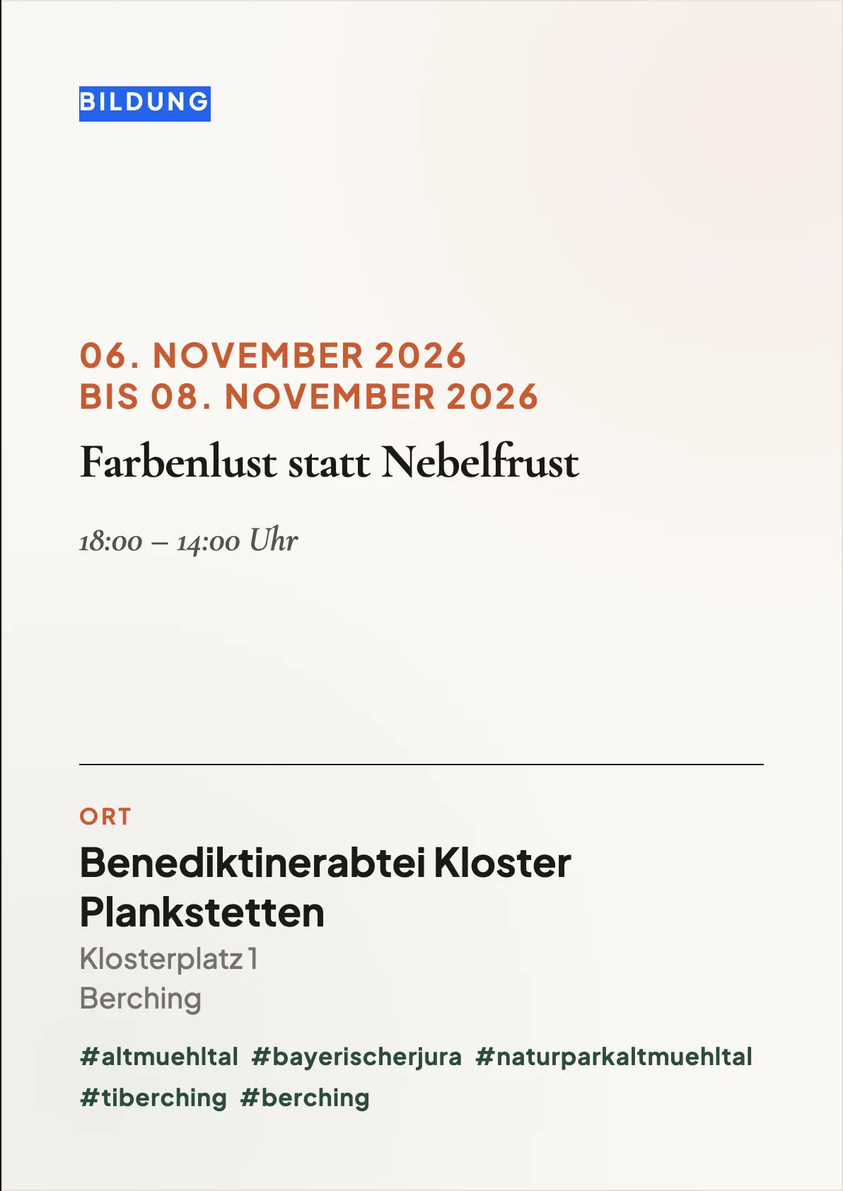 Veranstaltungsflyer