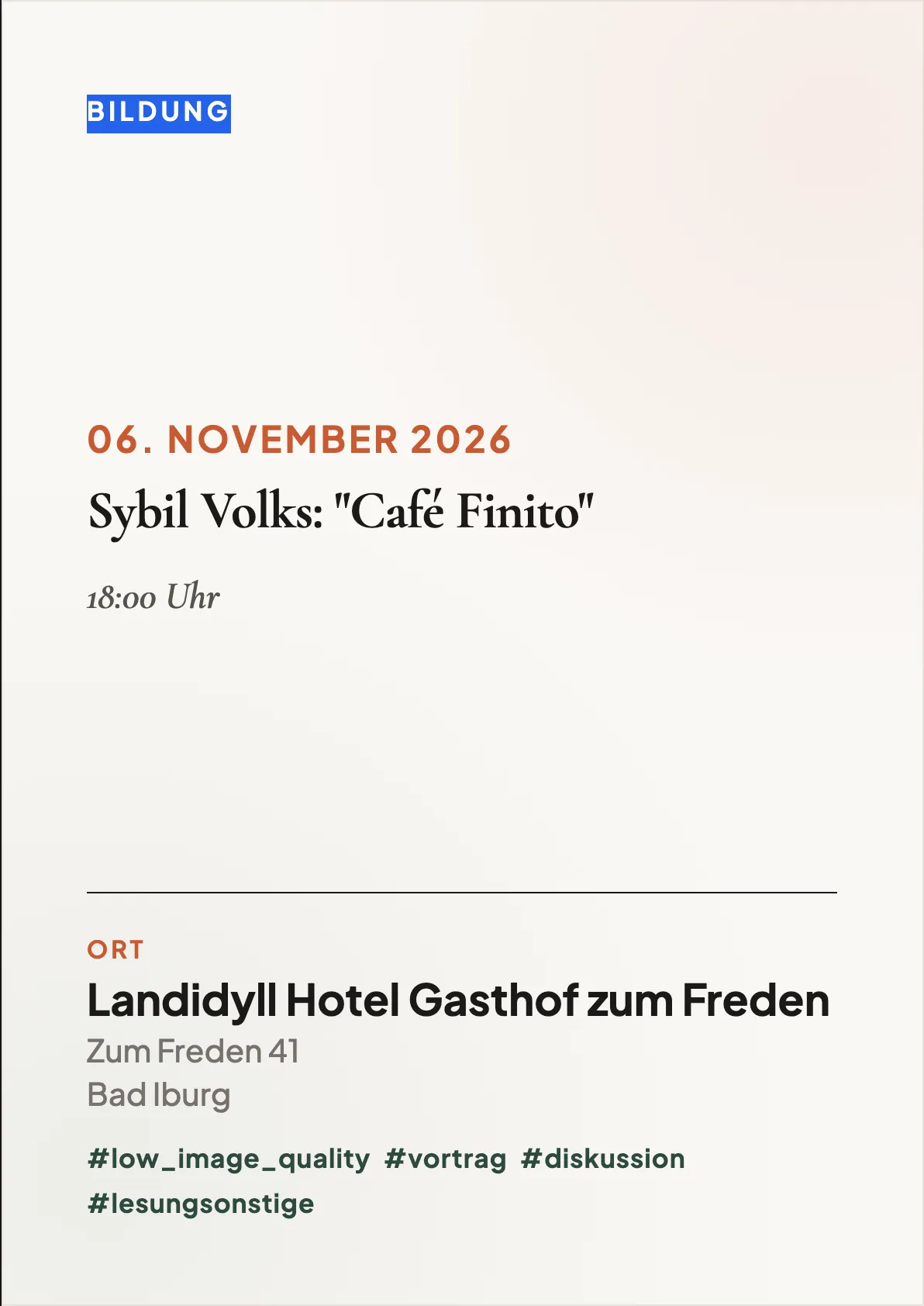 Veranstaltungsflyer