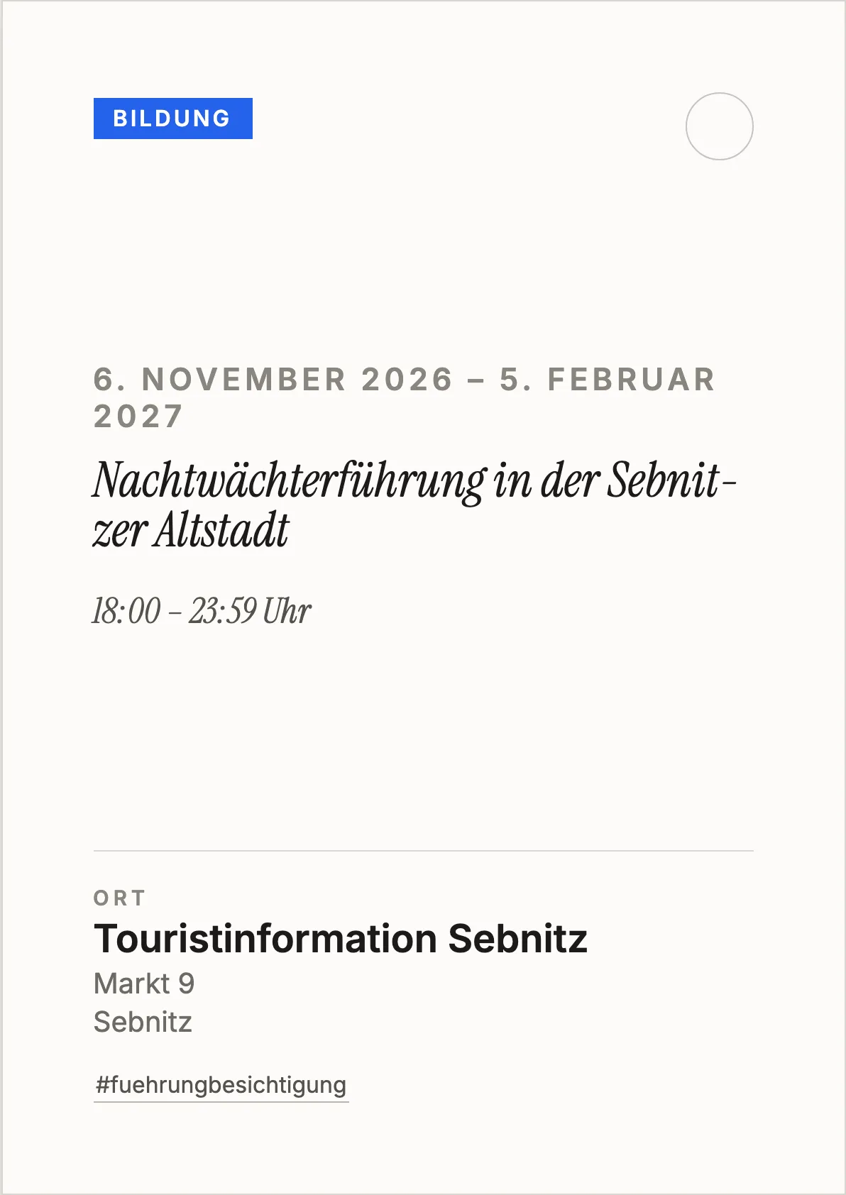 Veranstaltungsflyer