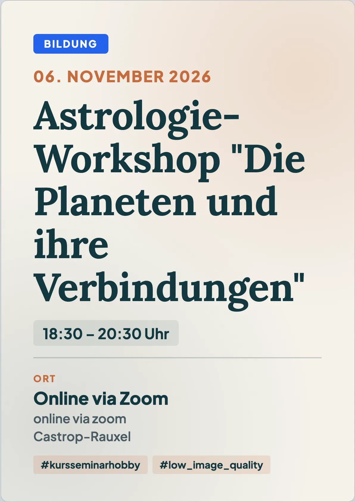Veranstaltungsflyer