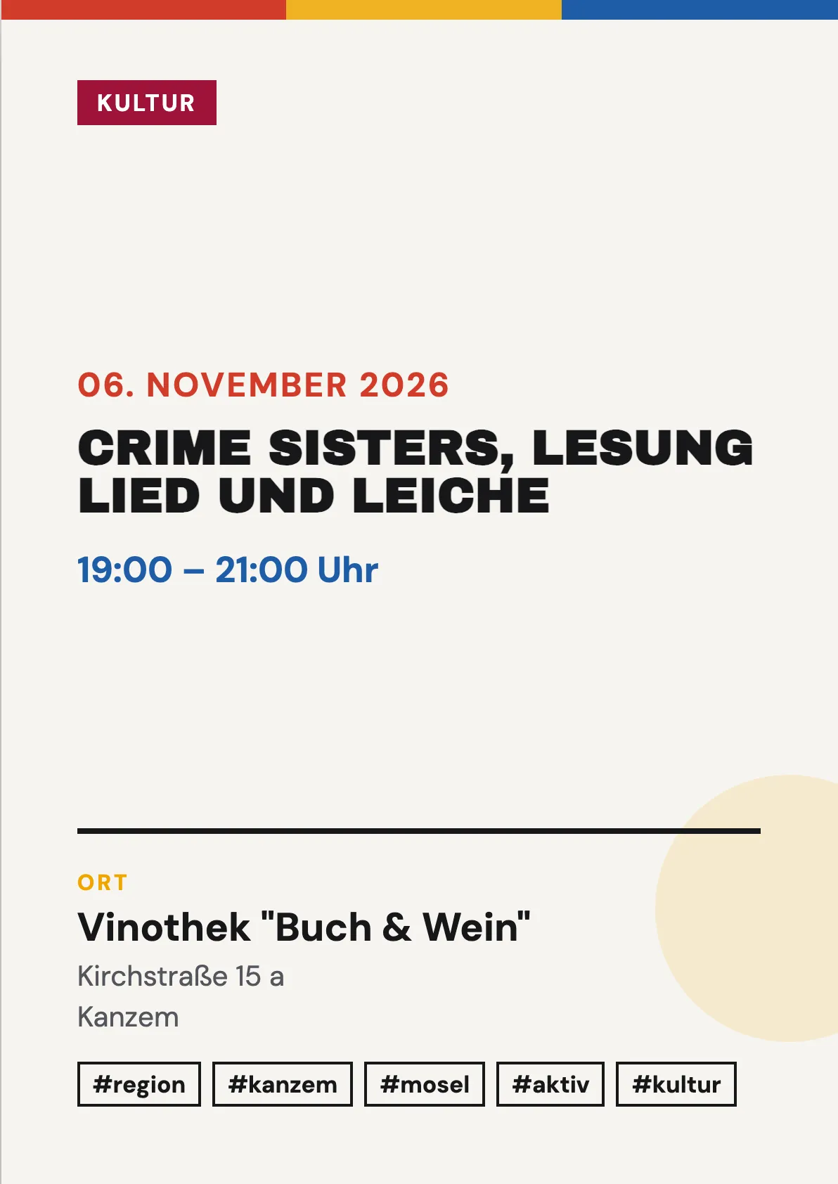 Veranstaltungsflyer