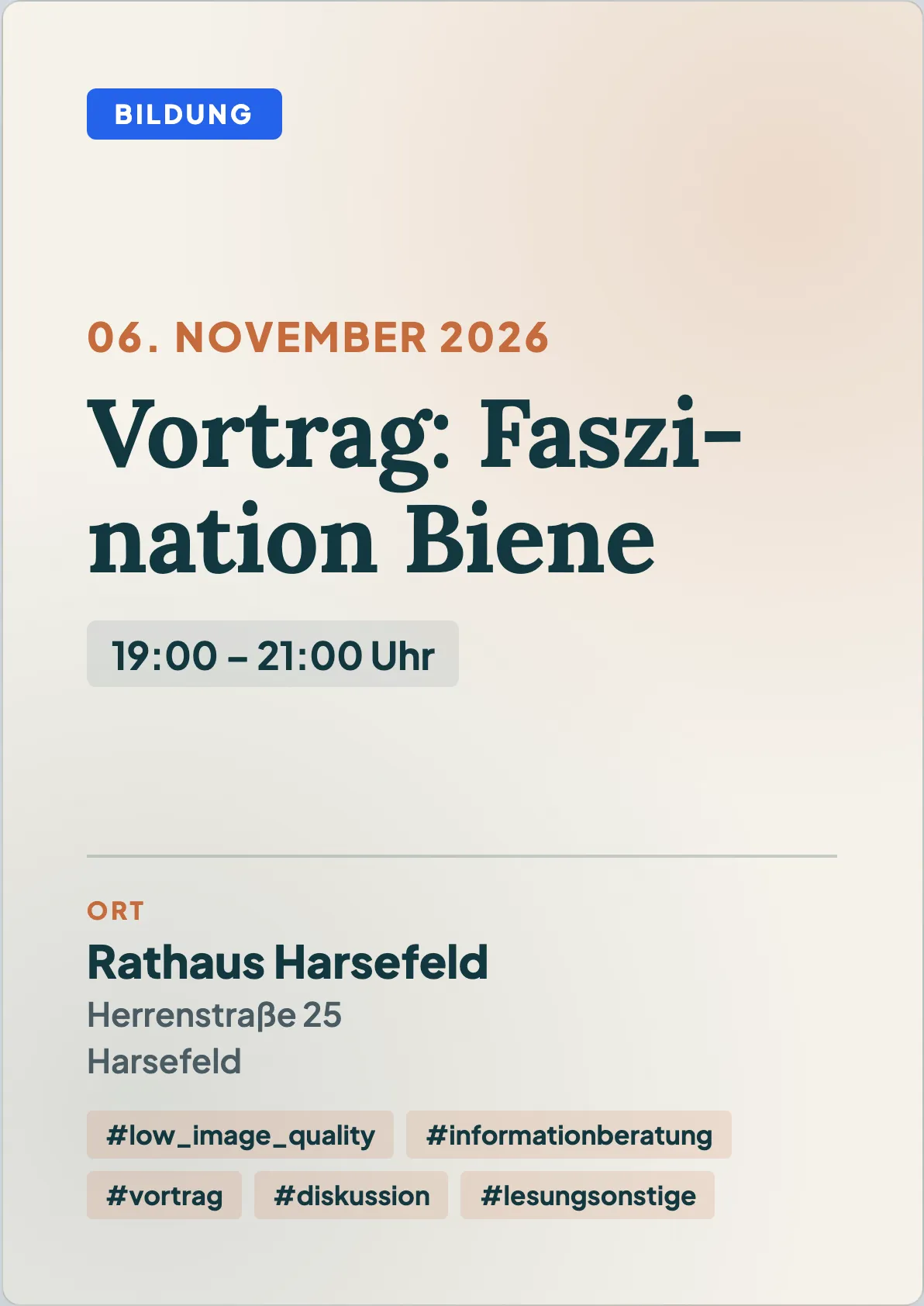 Veranstaltungsflyer