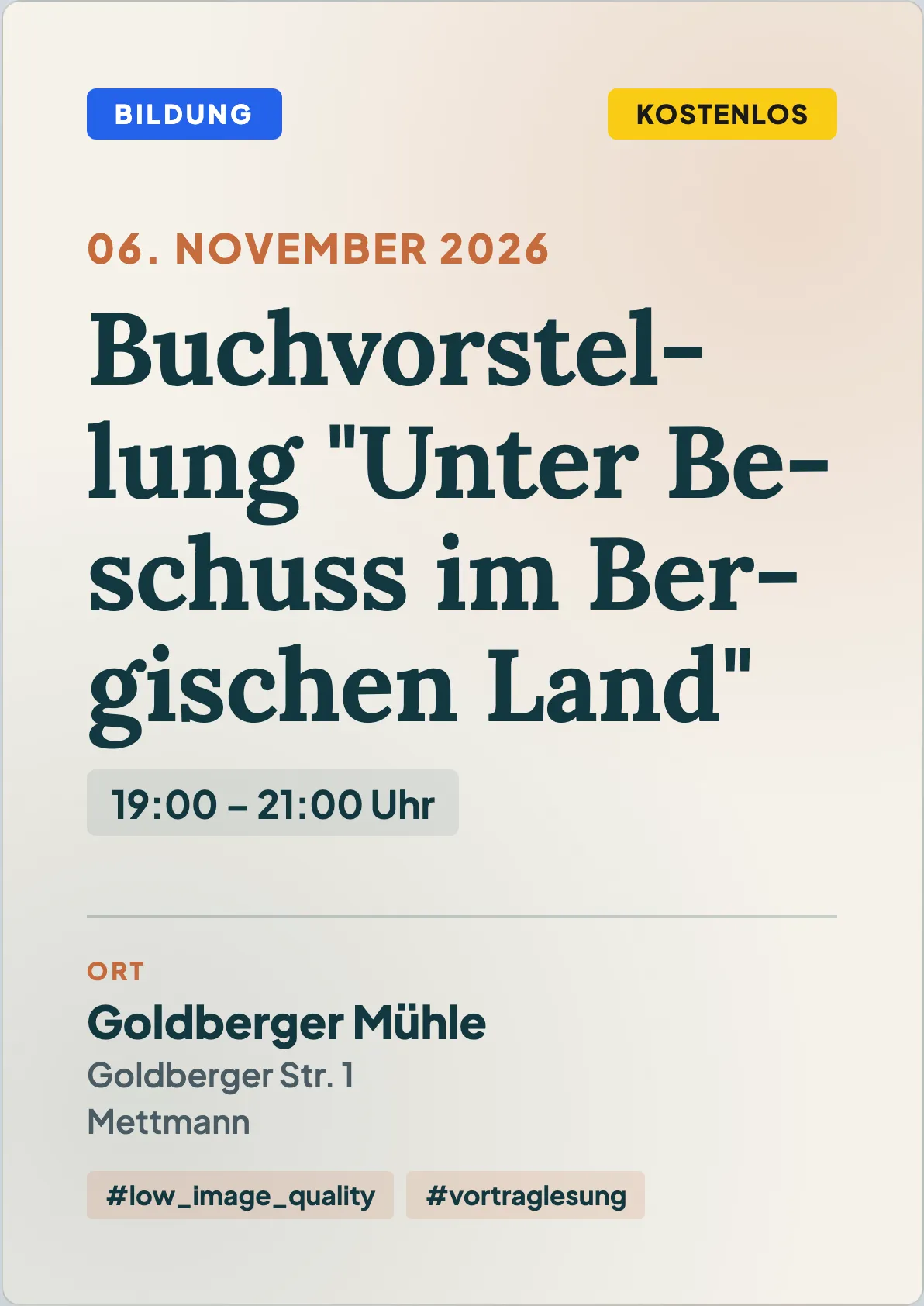 Veranstaltungsflyer