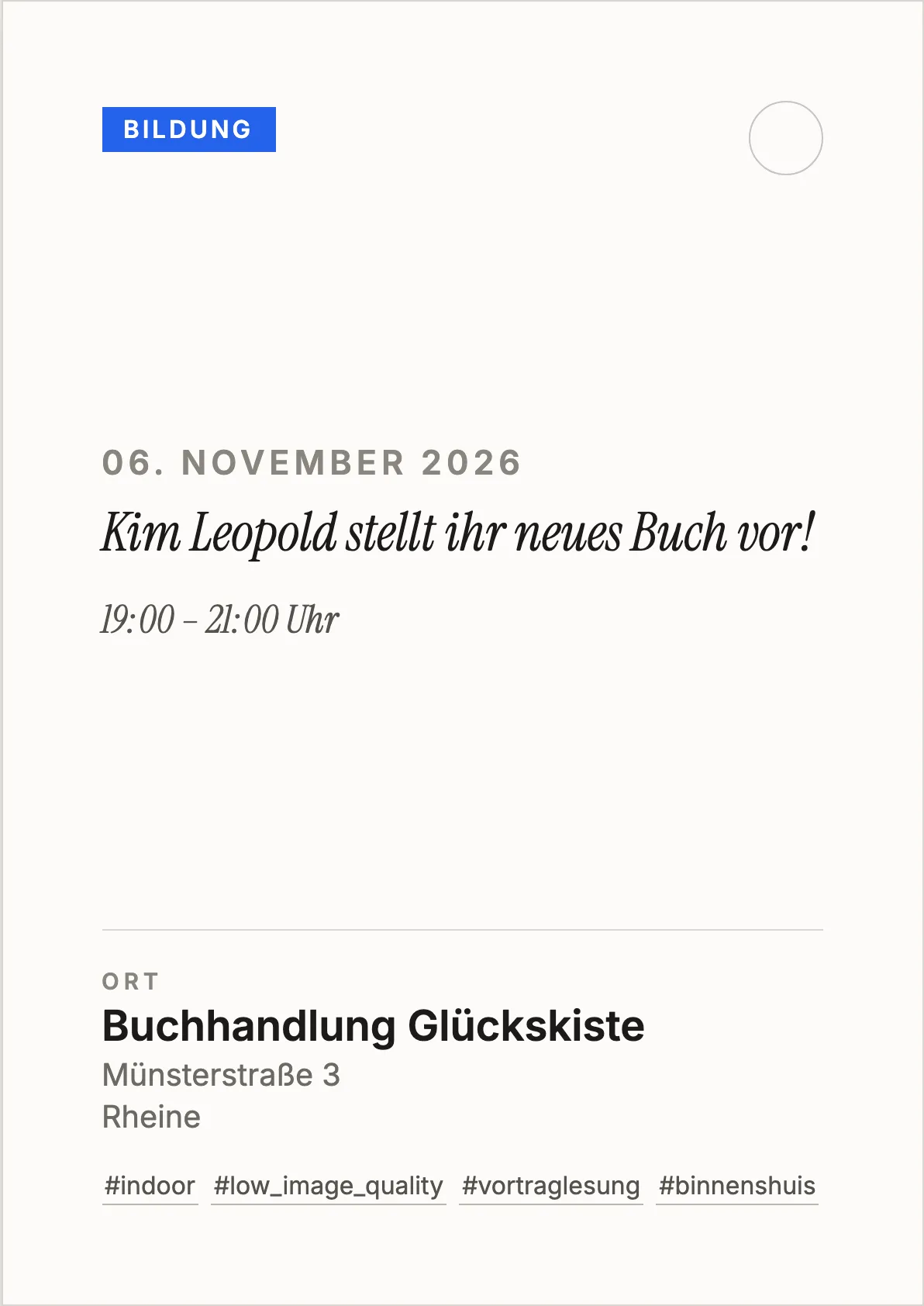 Veranstaltungsflyer