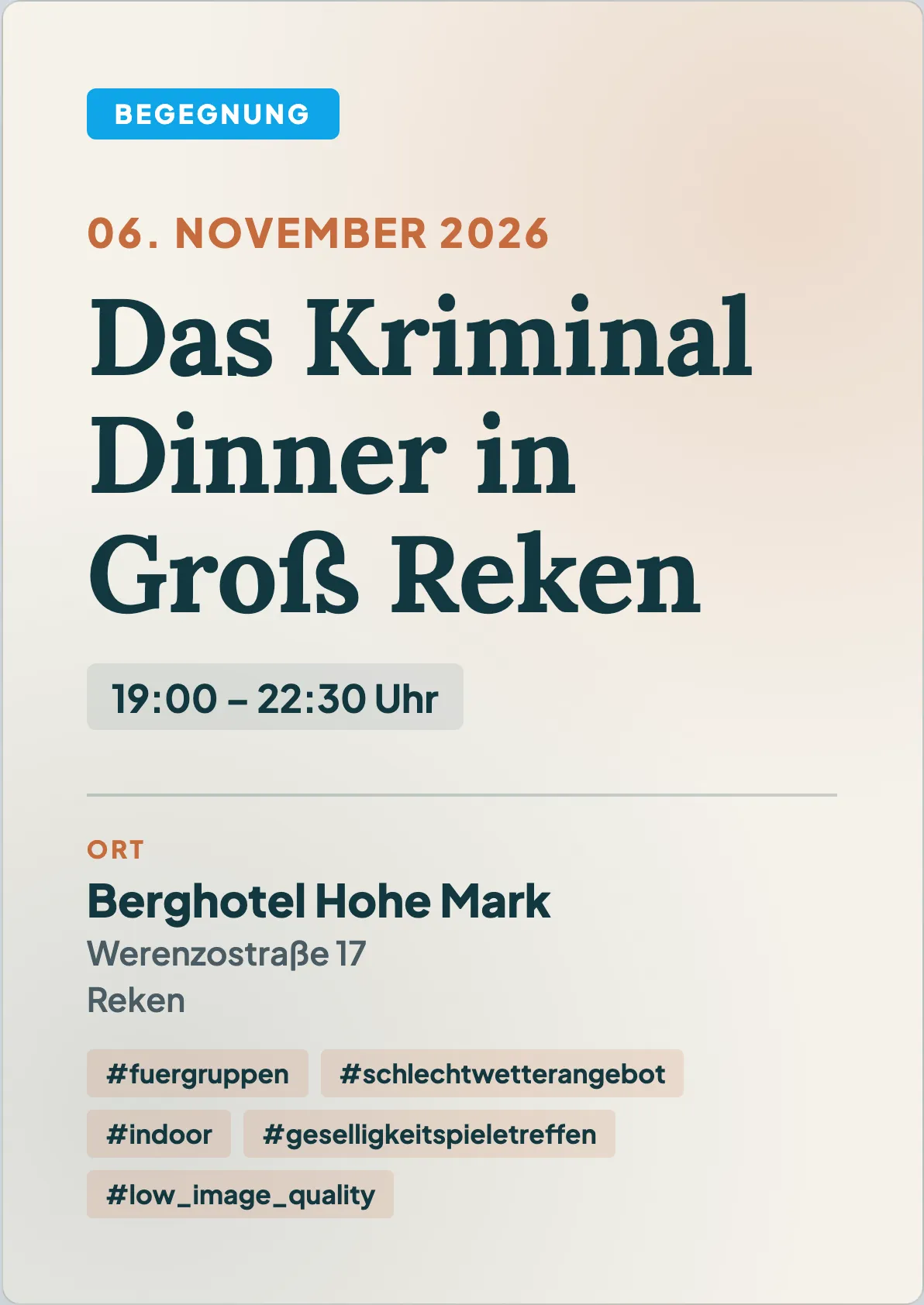 Veranstaltungsflyer