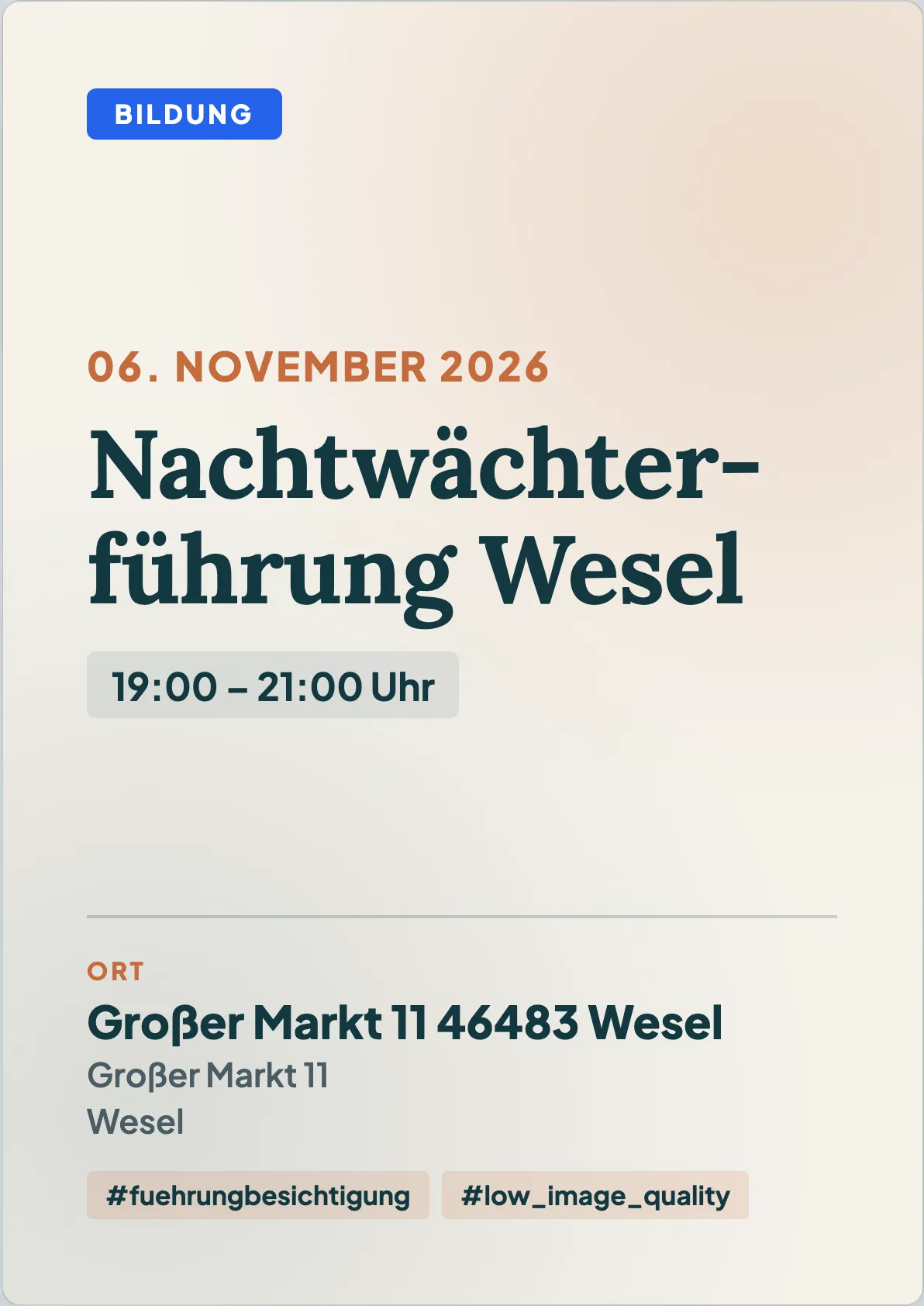 Veranstaltungsflyer