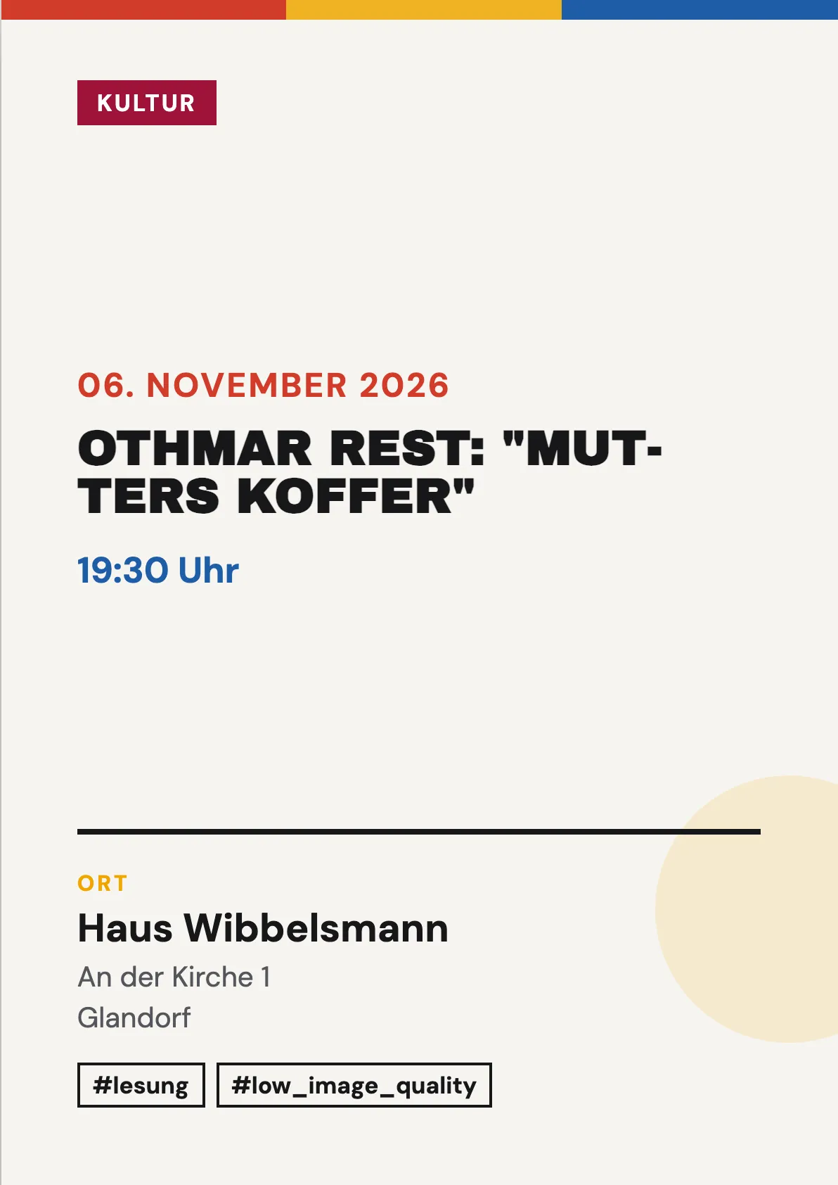 Veranstaltungsflyer