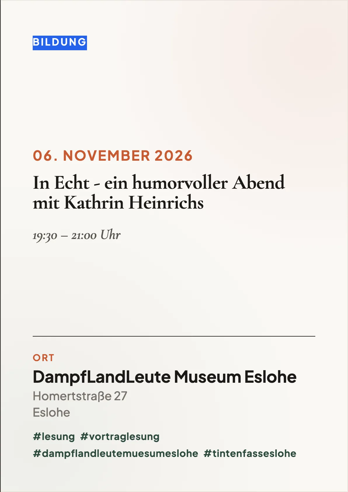 Veranstaltungsflyer