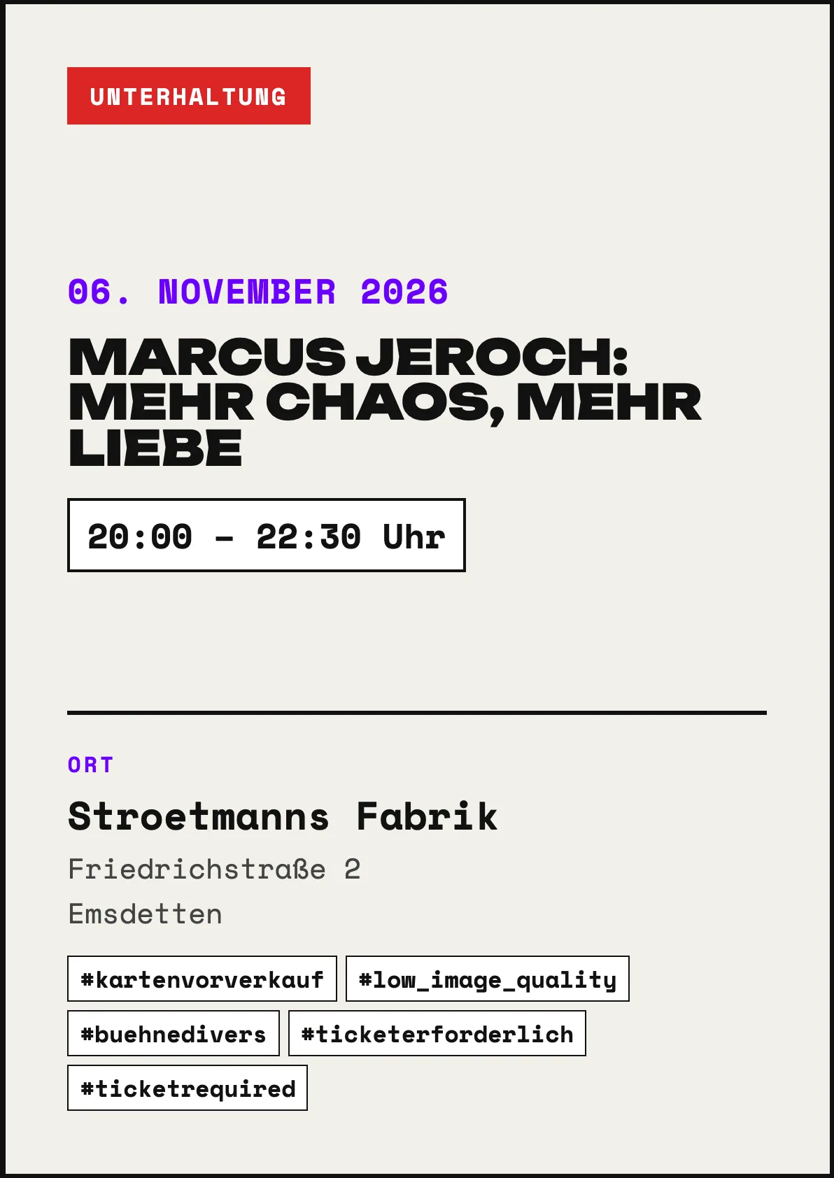 Veranstaltungsflyer