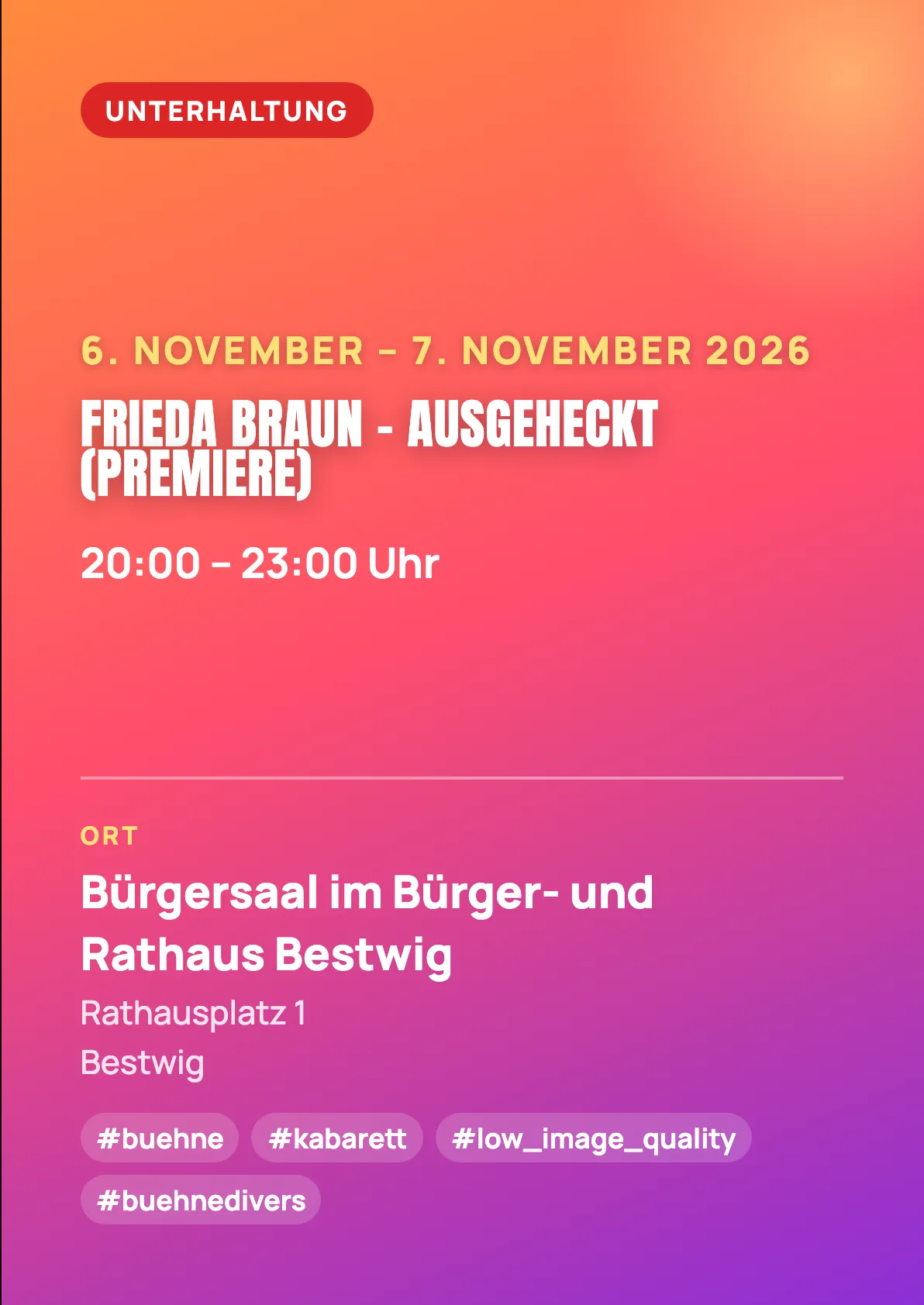 Veranstaltungsflyer