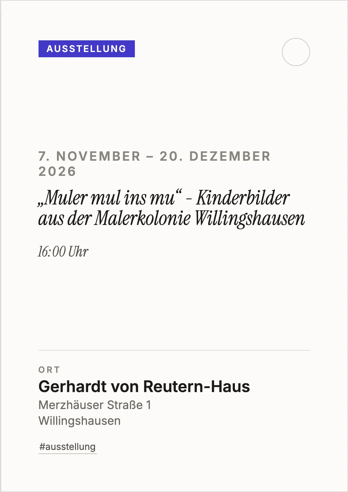 Veranstaltungsflyer