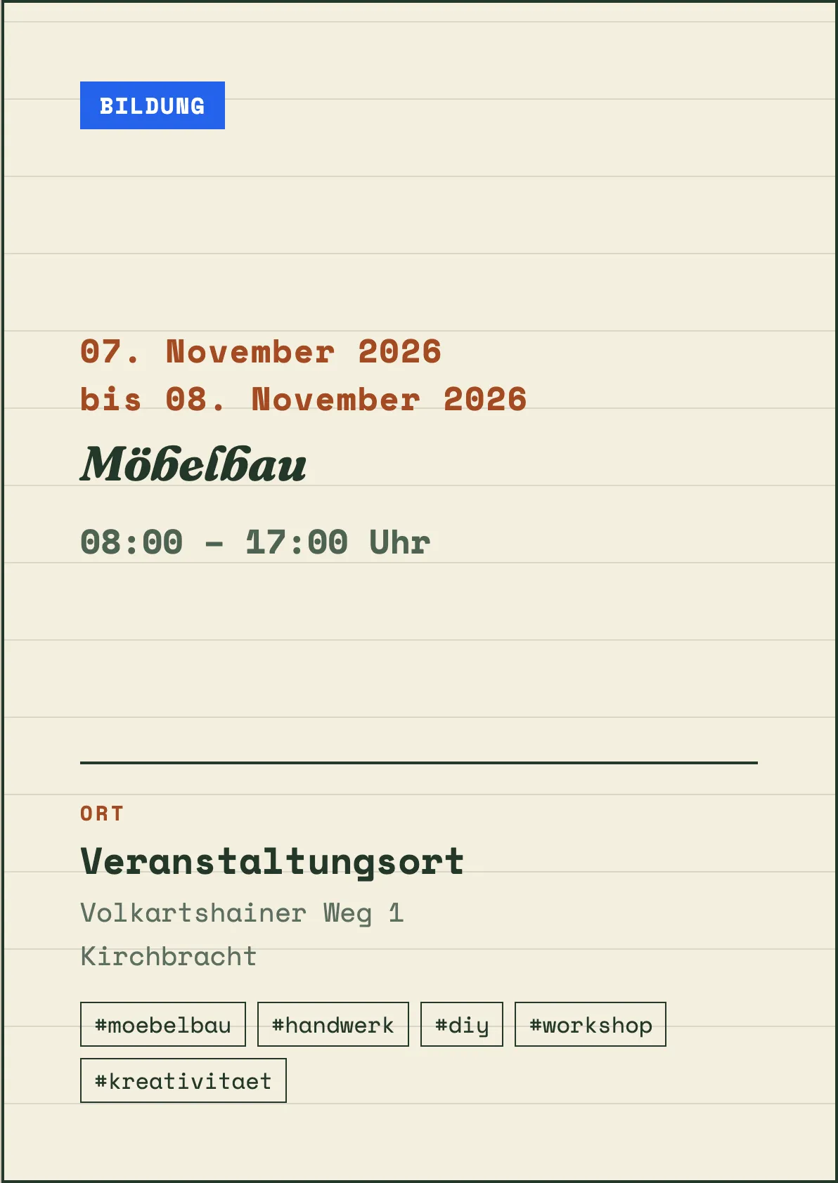 Veranstaltungsflyer