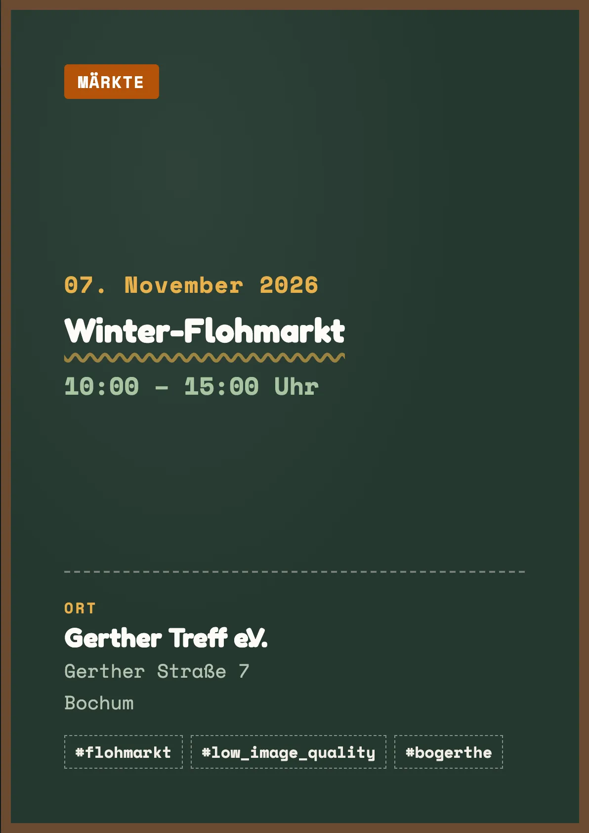 Veranstaltungsflyer