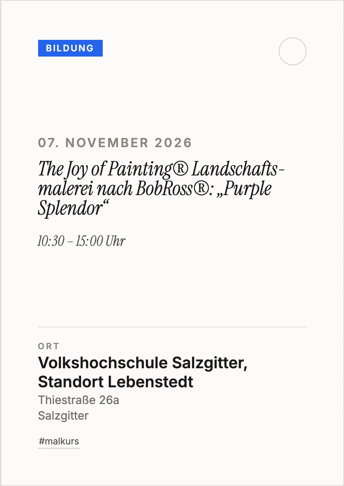 Veranstaltungsflyer