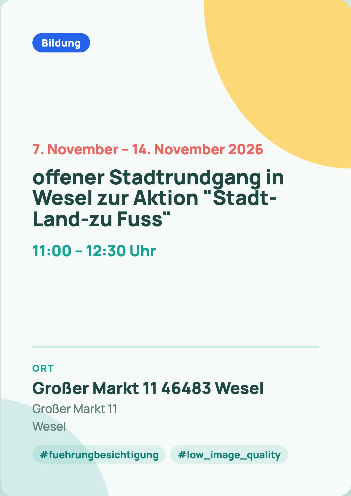 Veranstaltungsflyer