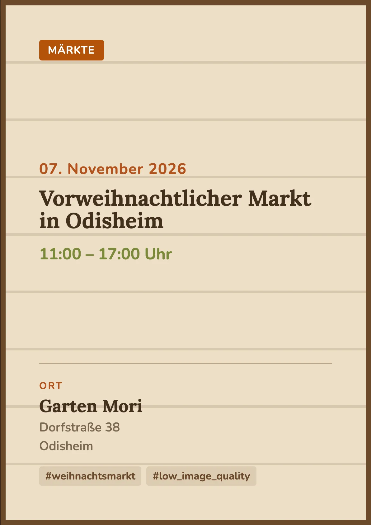 Veranstaltungsflyer