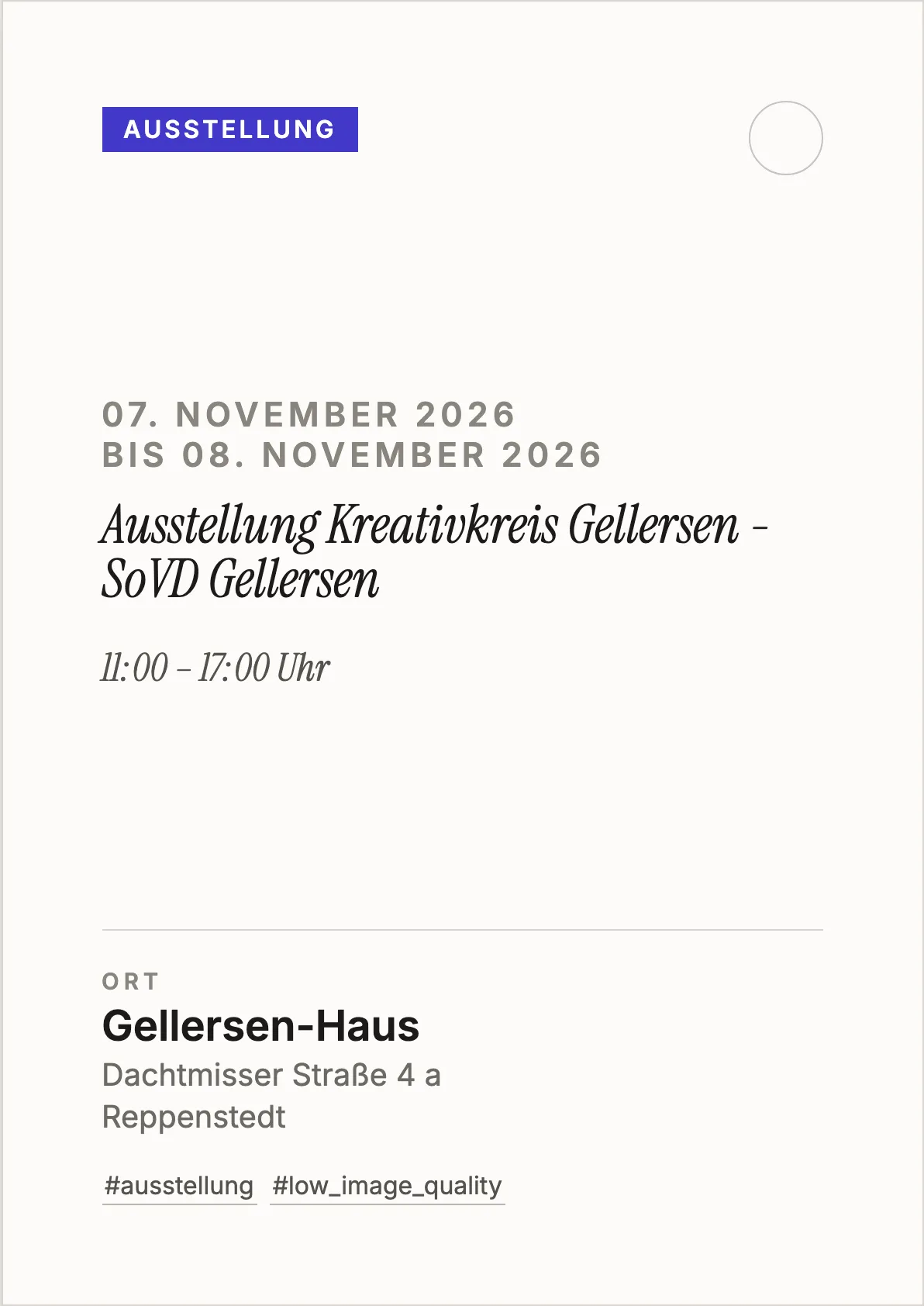 Veranstaltungsflyer