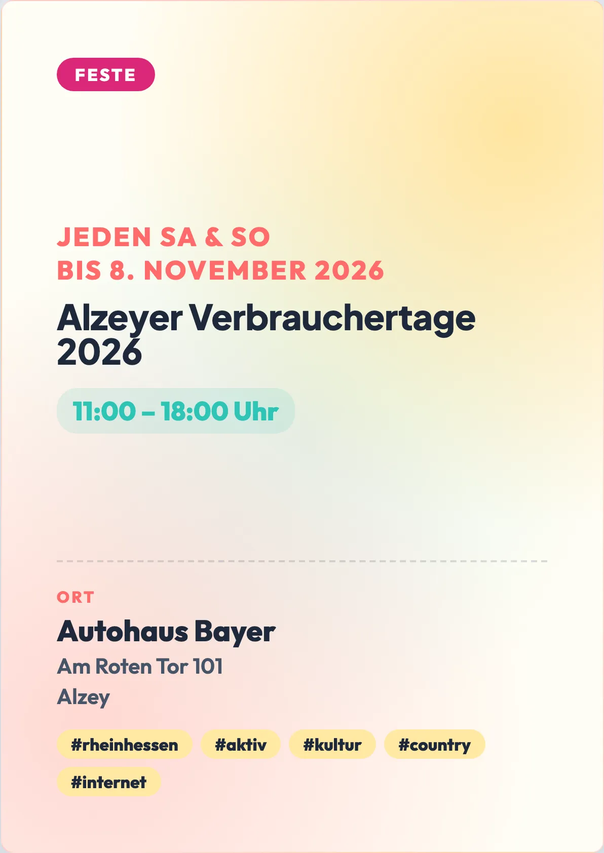 Veranstaltungsflyer