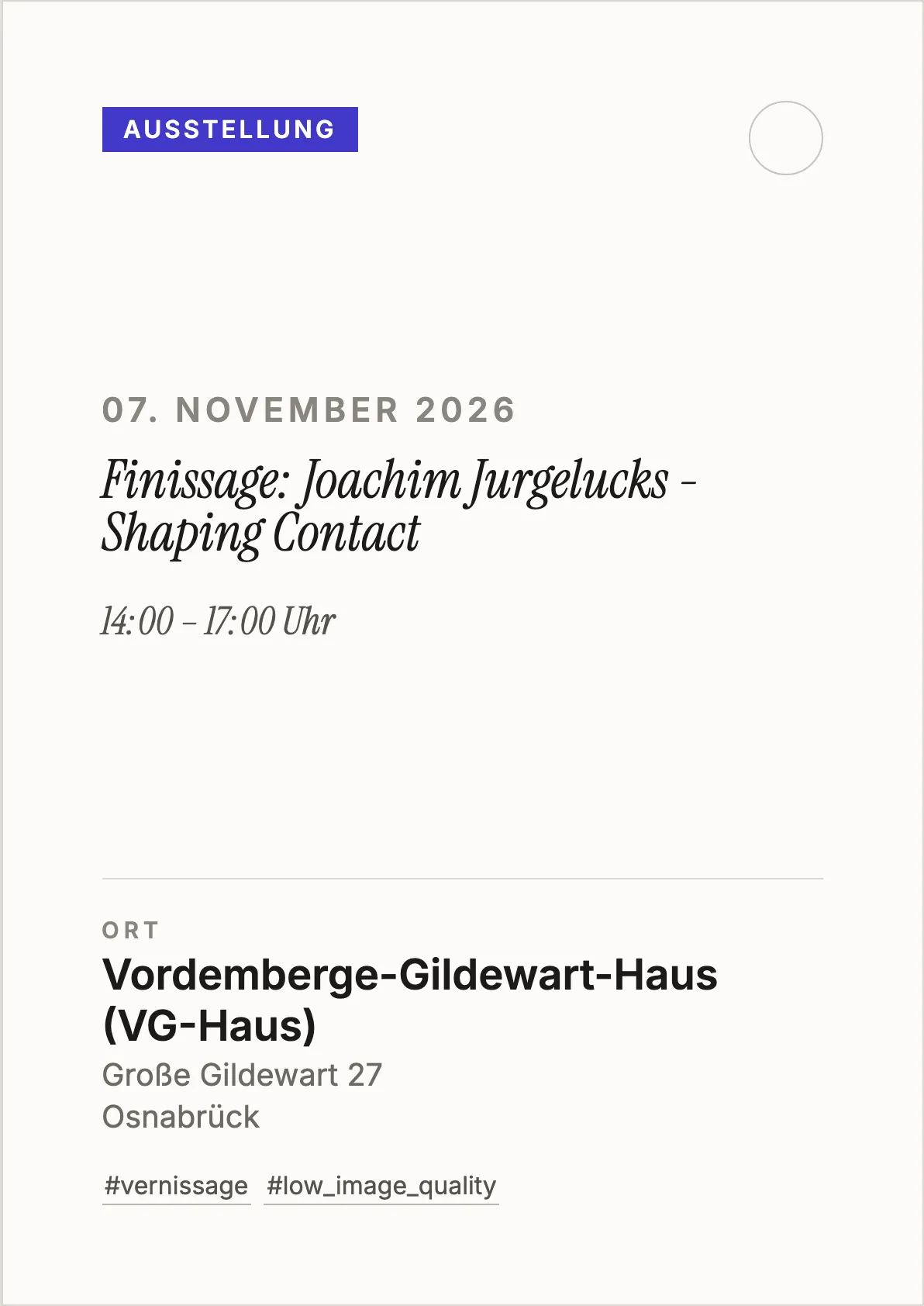 Veranstaltungsflyer