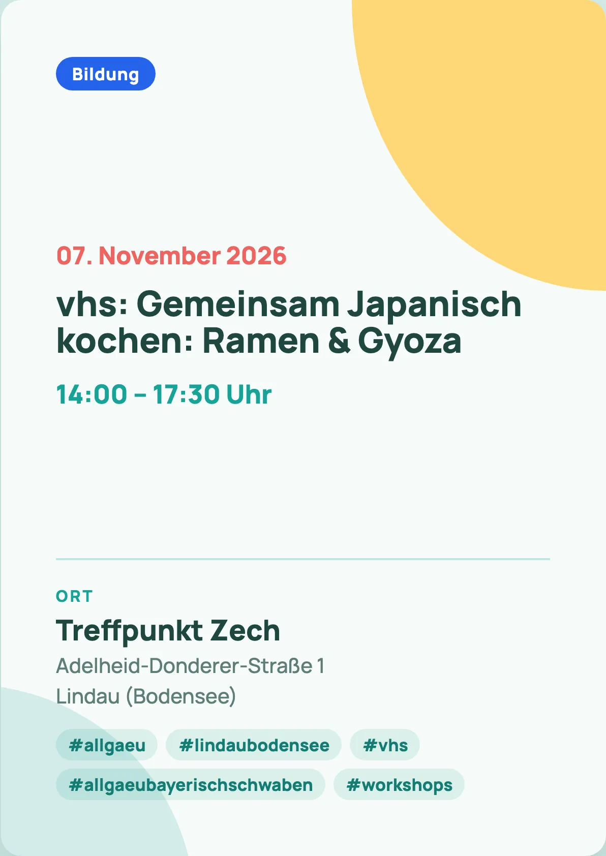 Veranstaltungsflyer