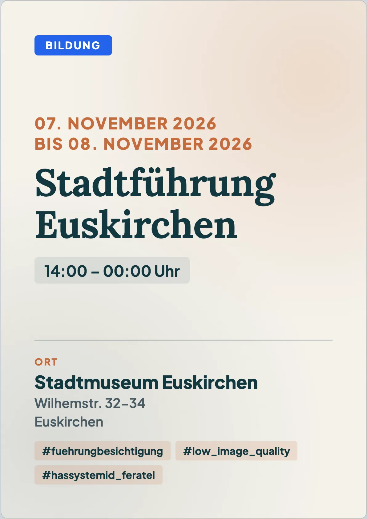 Veranstaltungsflyer