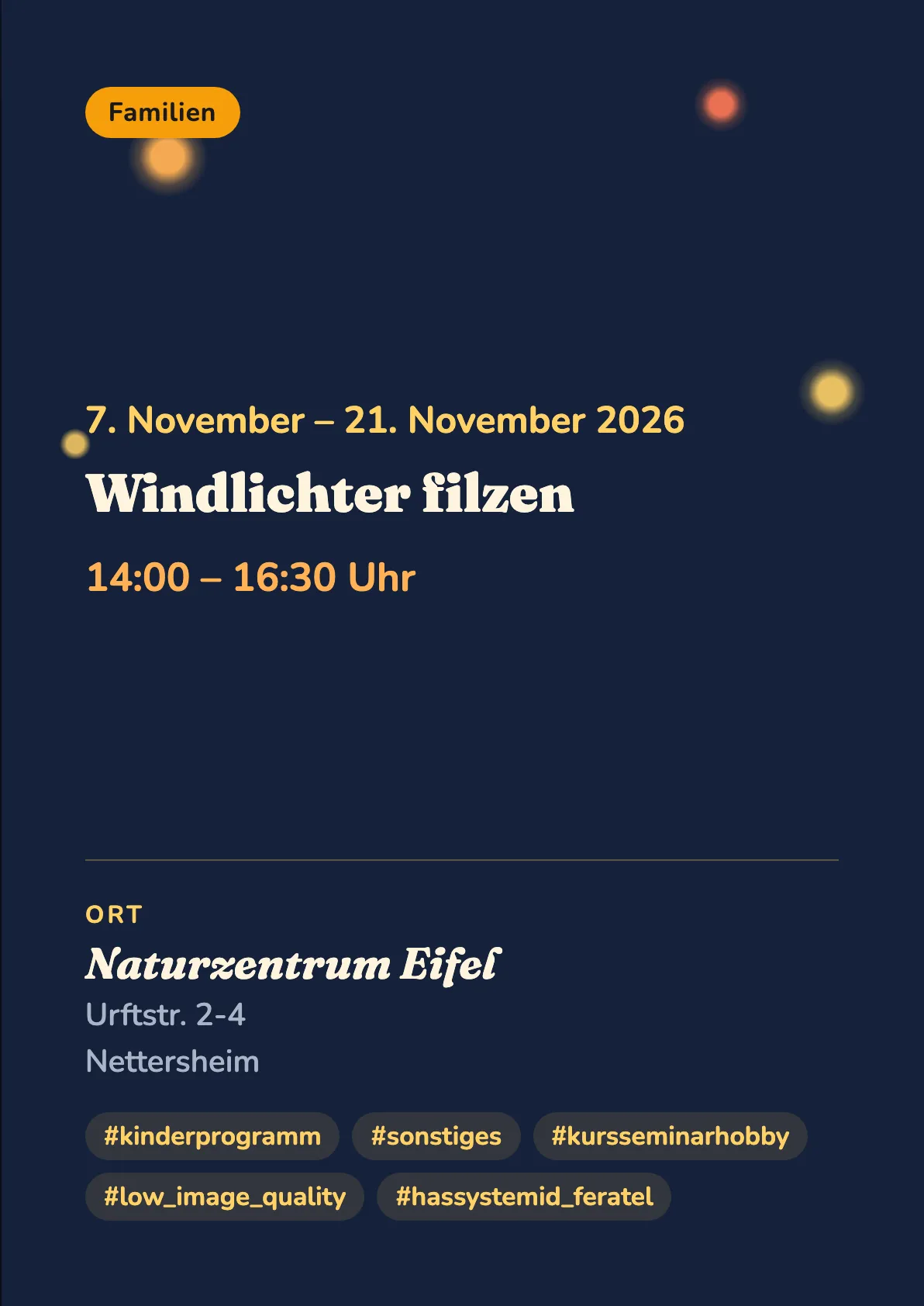 Veranstaltungsflyer