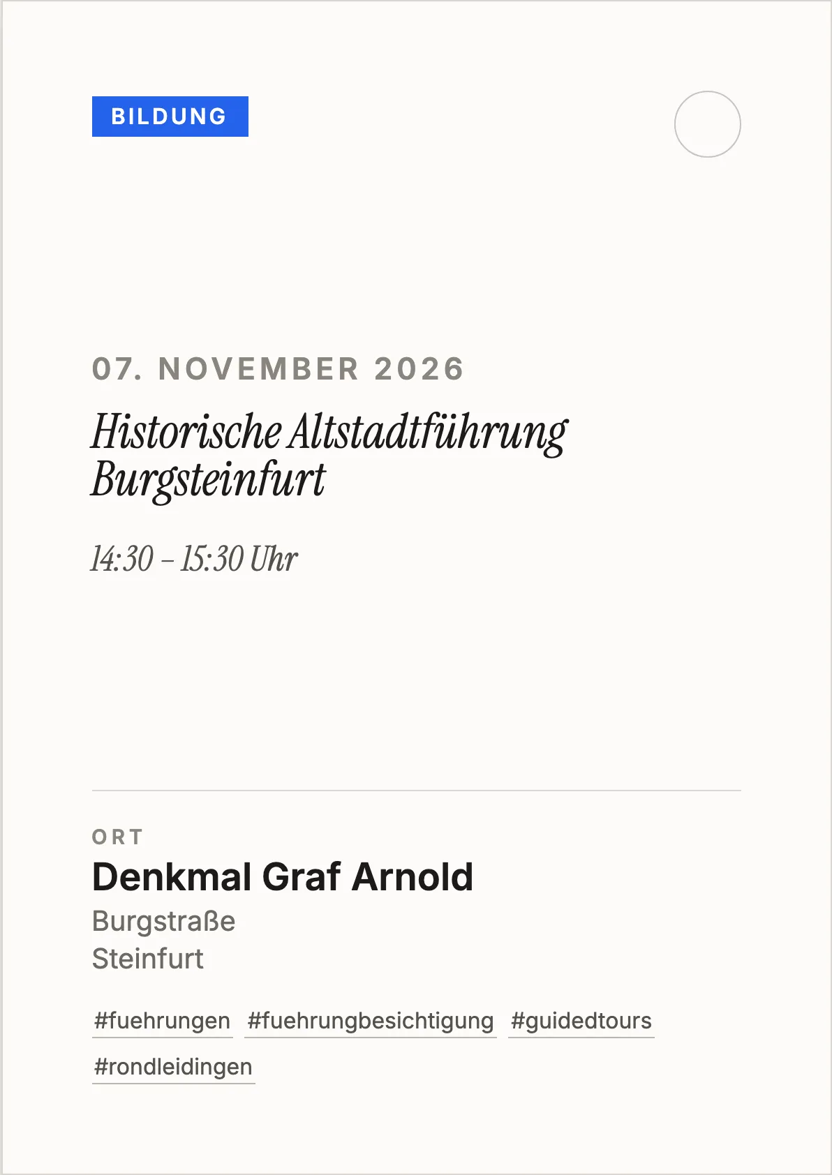Veranstaltungsflyer