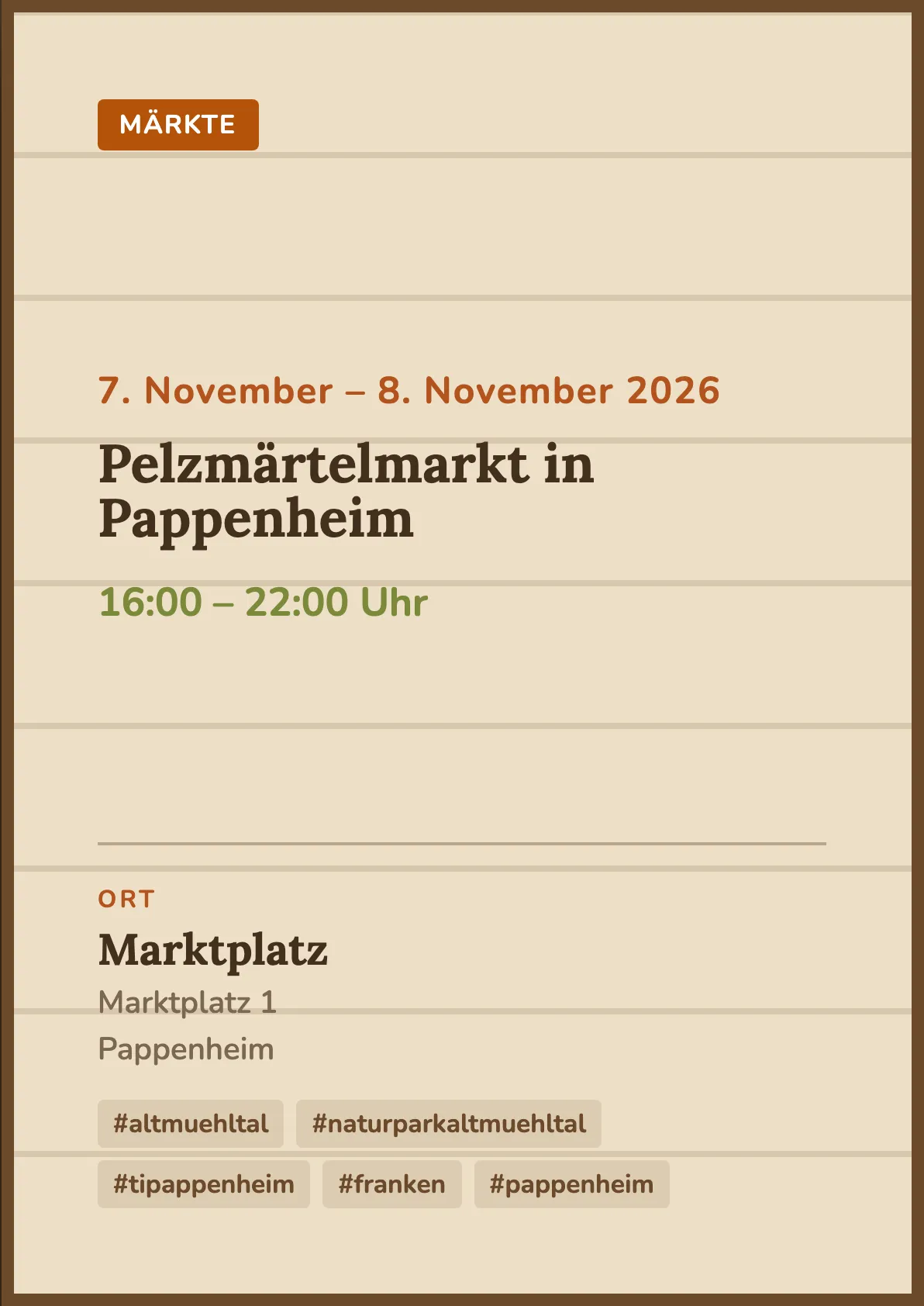 Veranstaltungsflyer