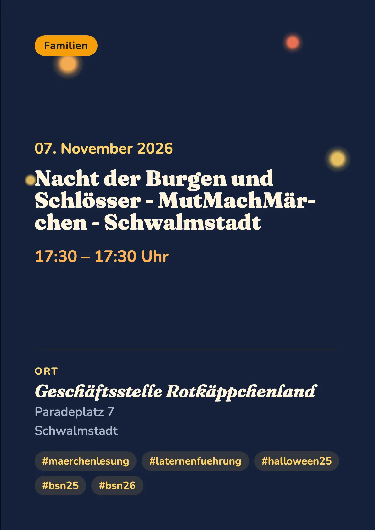 Veranstaltungsflyer
