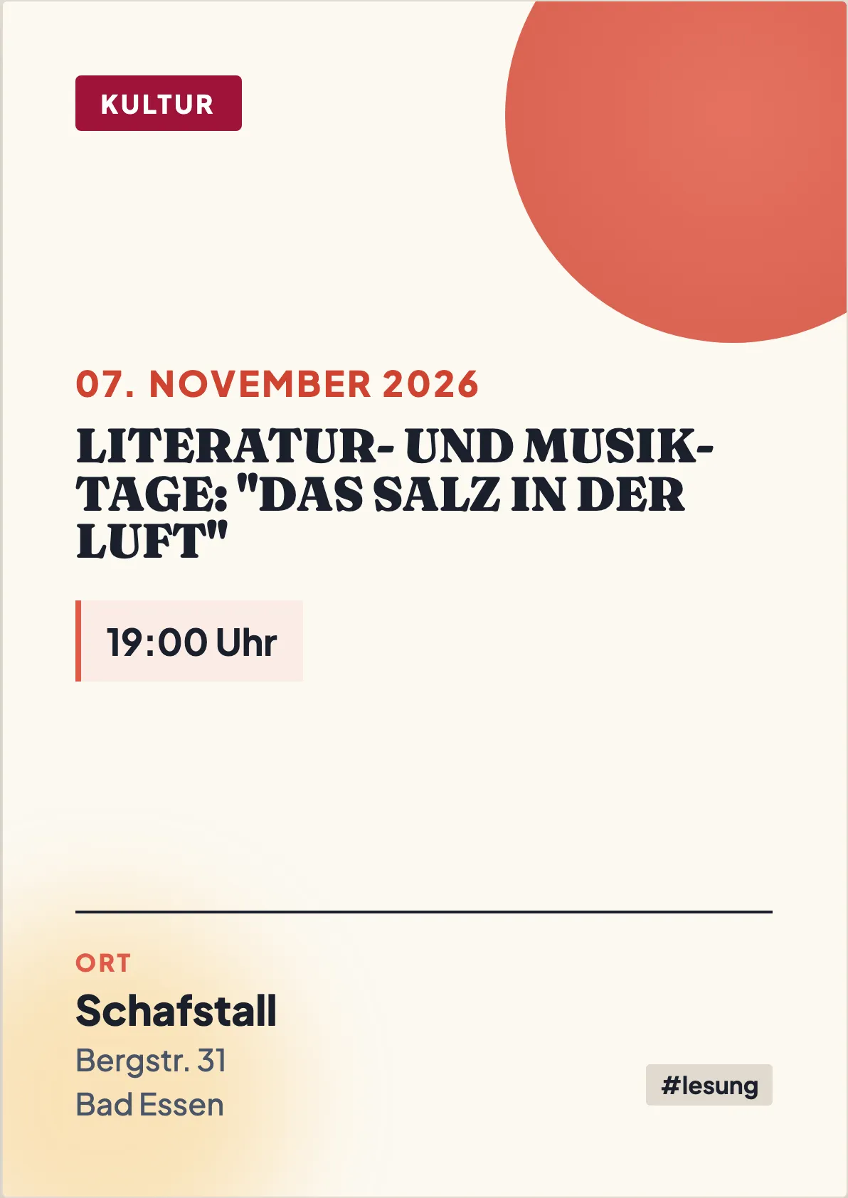 Veranstaltungsflyer