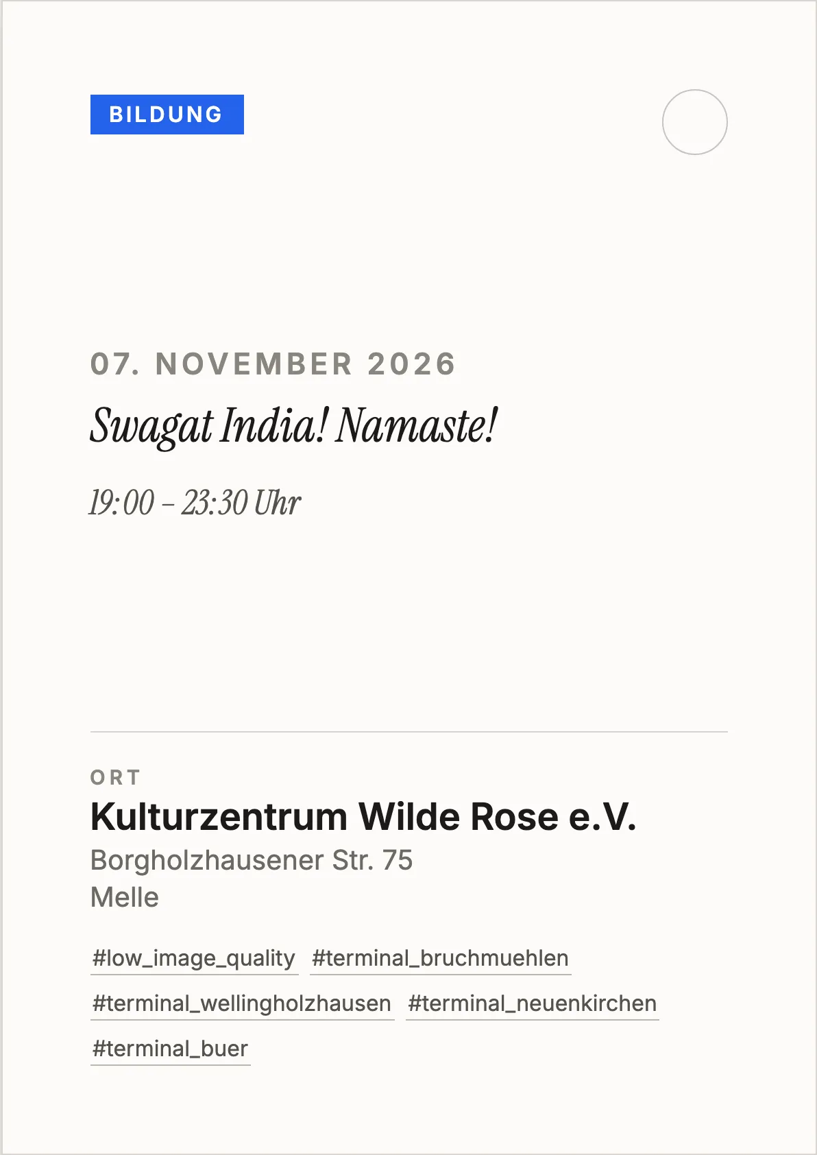 Veranstaltungsflyer