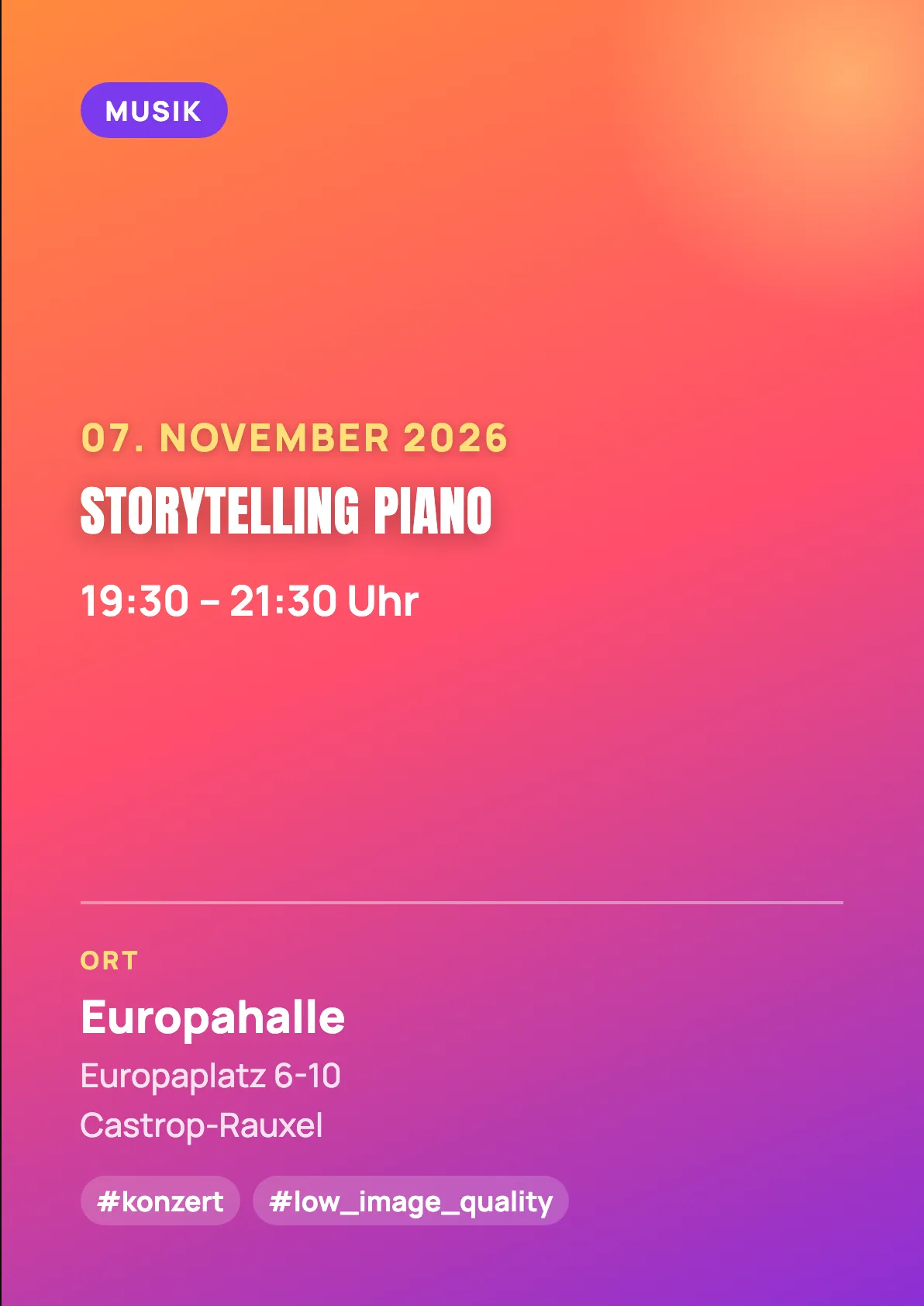 Veranstaltungsflyer