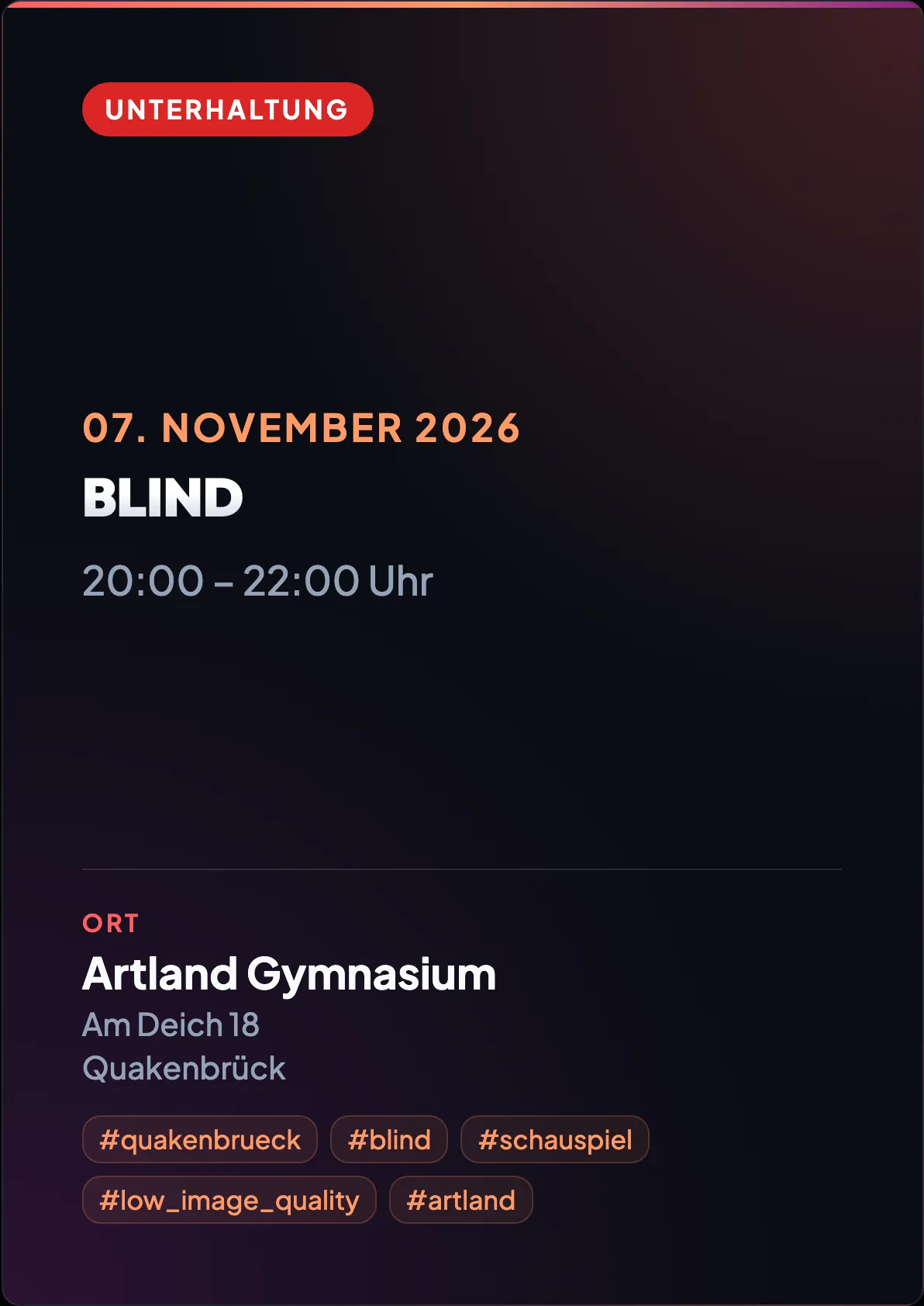 Veranstaltungsflyer