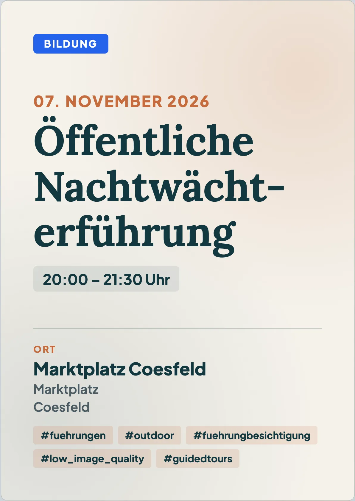 Veranstaltungsflyer