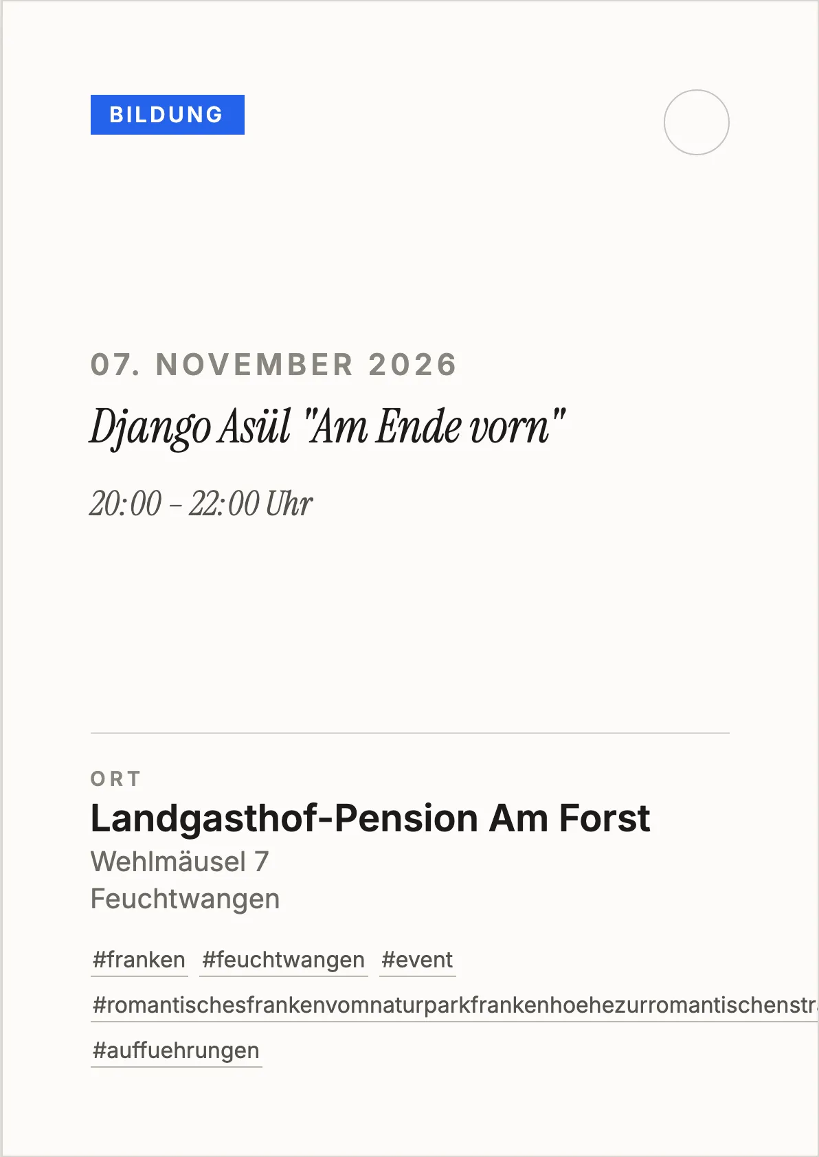 Veranstaltungsflyer