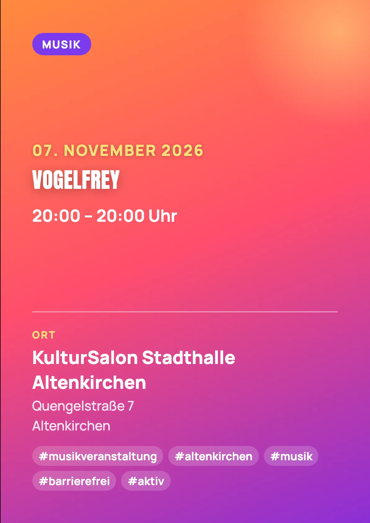Veranstaltungsflyer