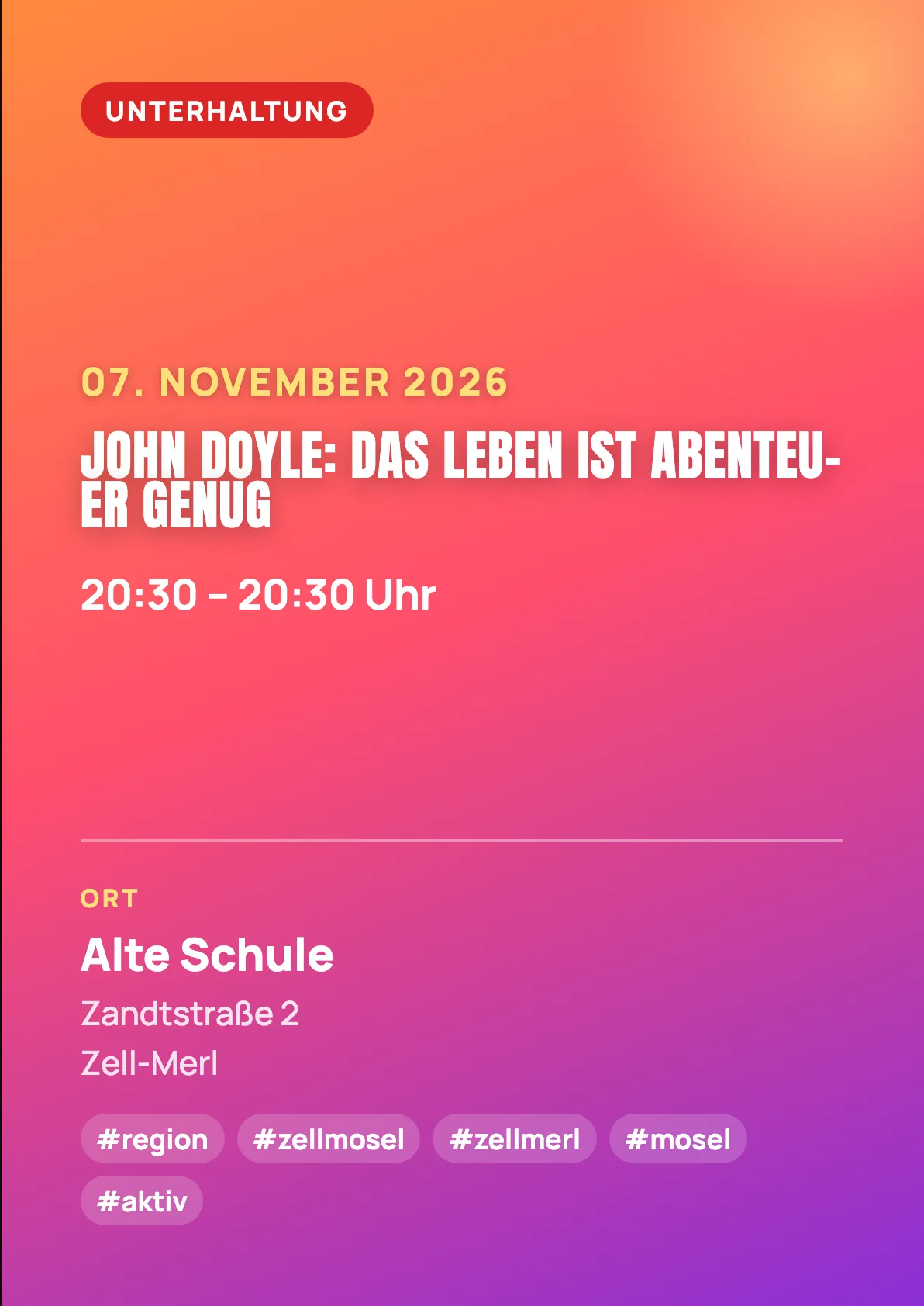 Veranstaltungsflyer